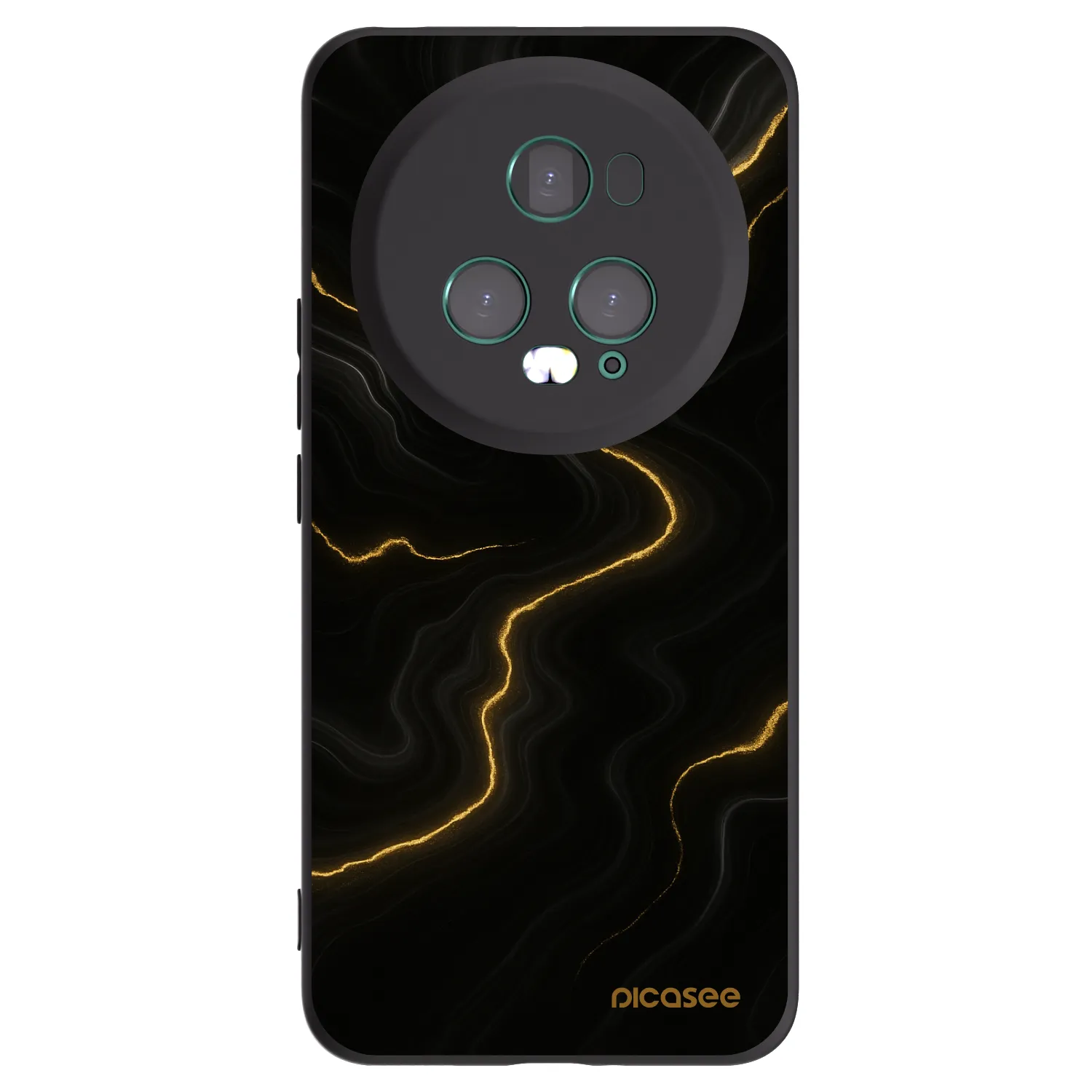 Picasee Honor Magic5 Pro Hülle - Schwarzes Silikon - Thunder