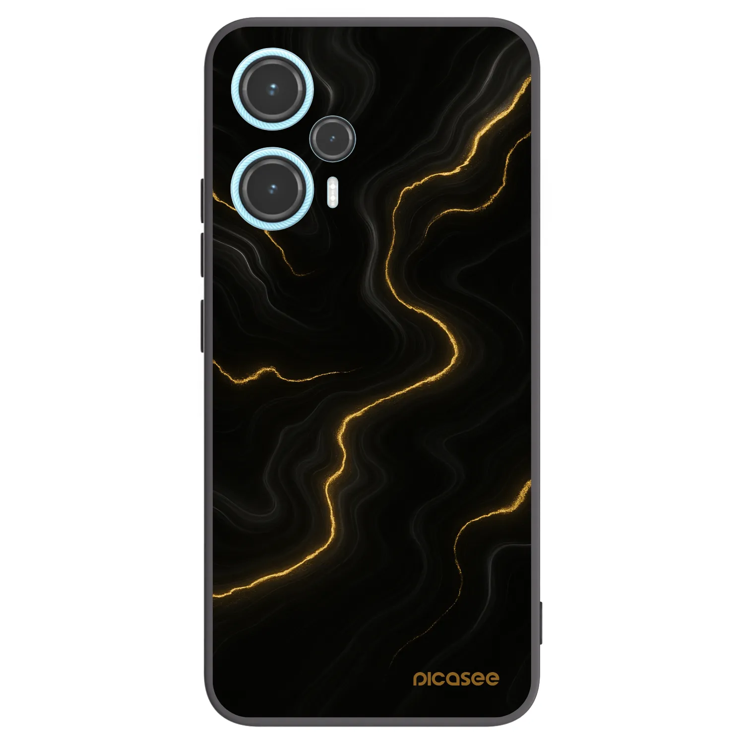Picasee Xiaomi Poco F5 Hülle - Schwarzes Silikon - Thunder