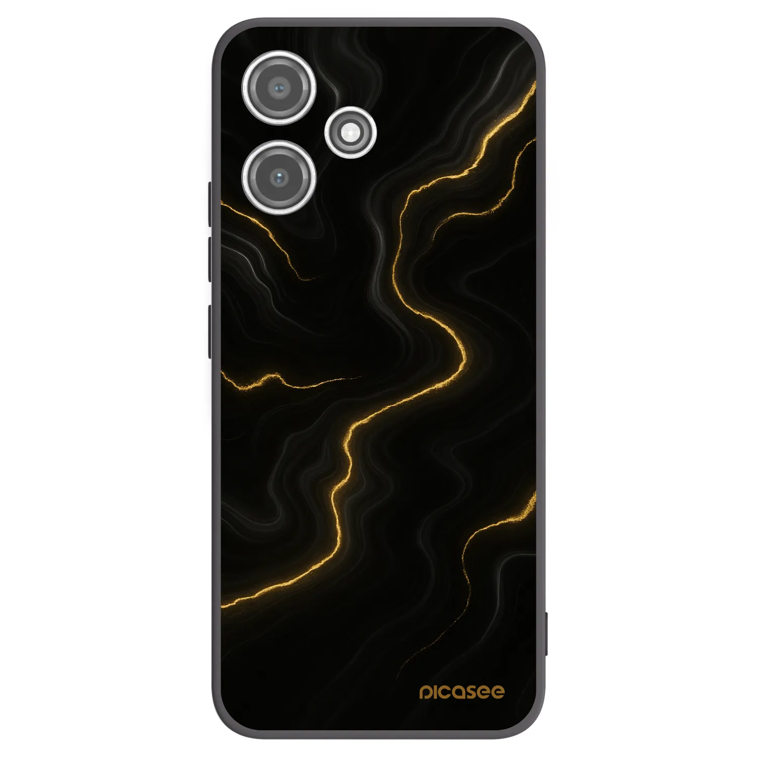 Picasee Xiaomi Redmi 12 5G Hülle - Schwarzes Silikon - Thunder