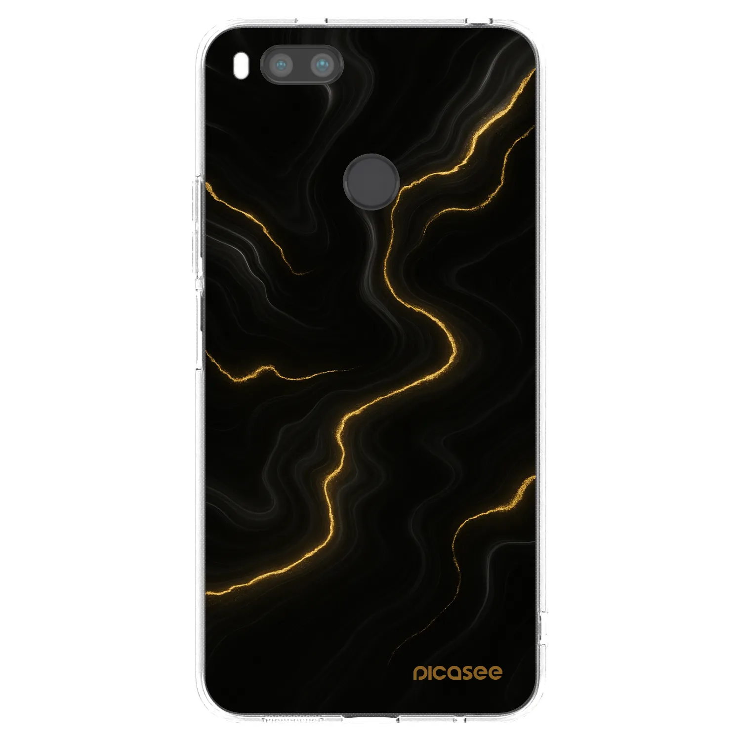 Picasee Xiaomi Mi A1 Global Hülle - Transparentes Silikon - Thunder