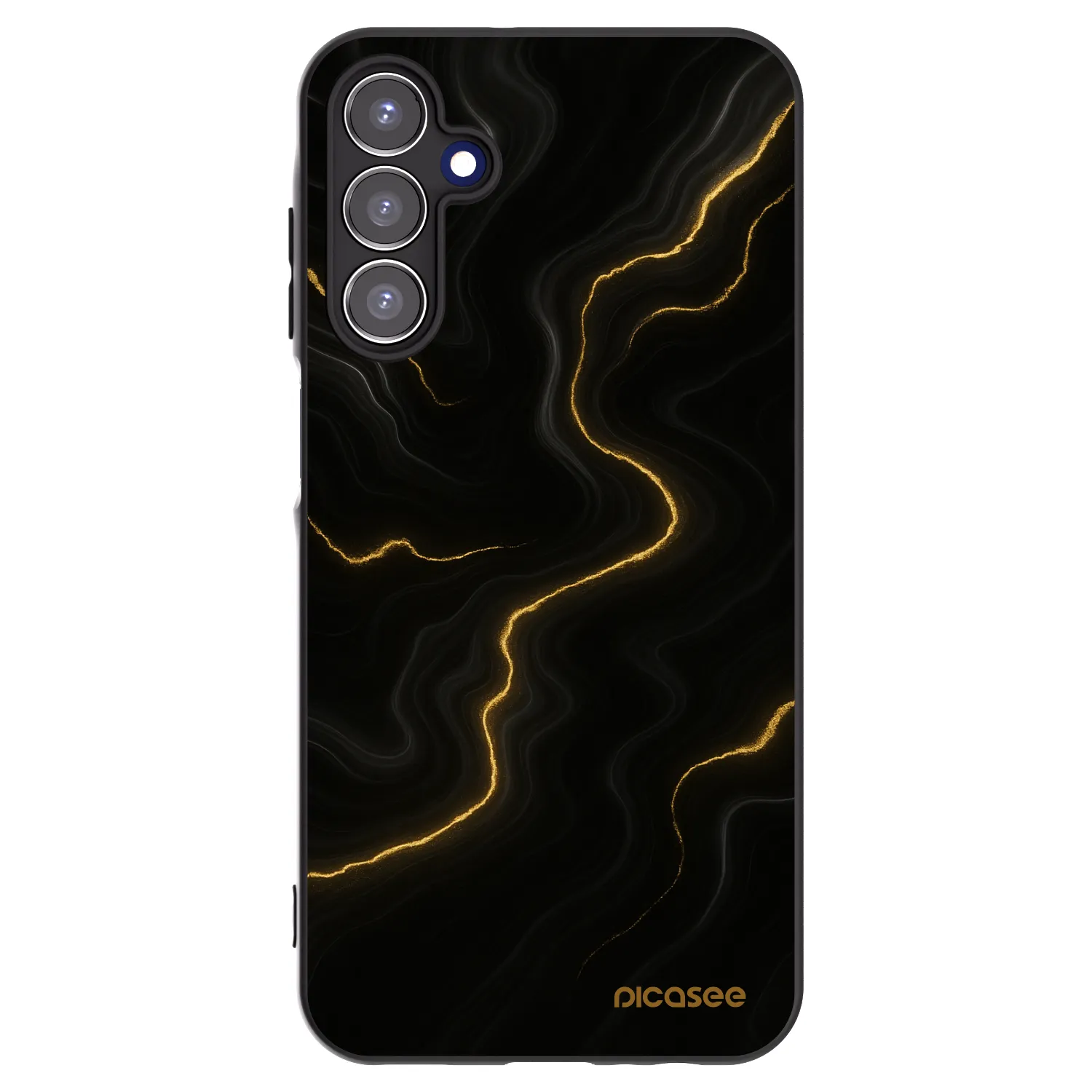 Picasee Samsung Galaxy A15 A155F 4G Hülle - Schwarzes Silikon - Thunder