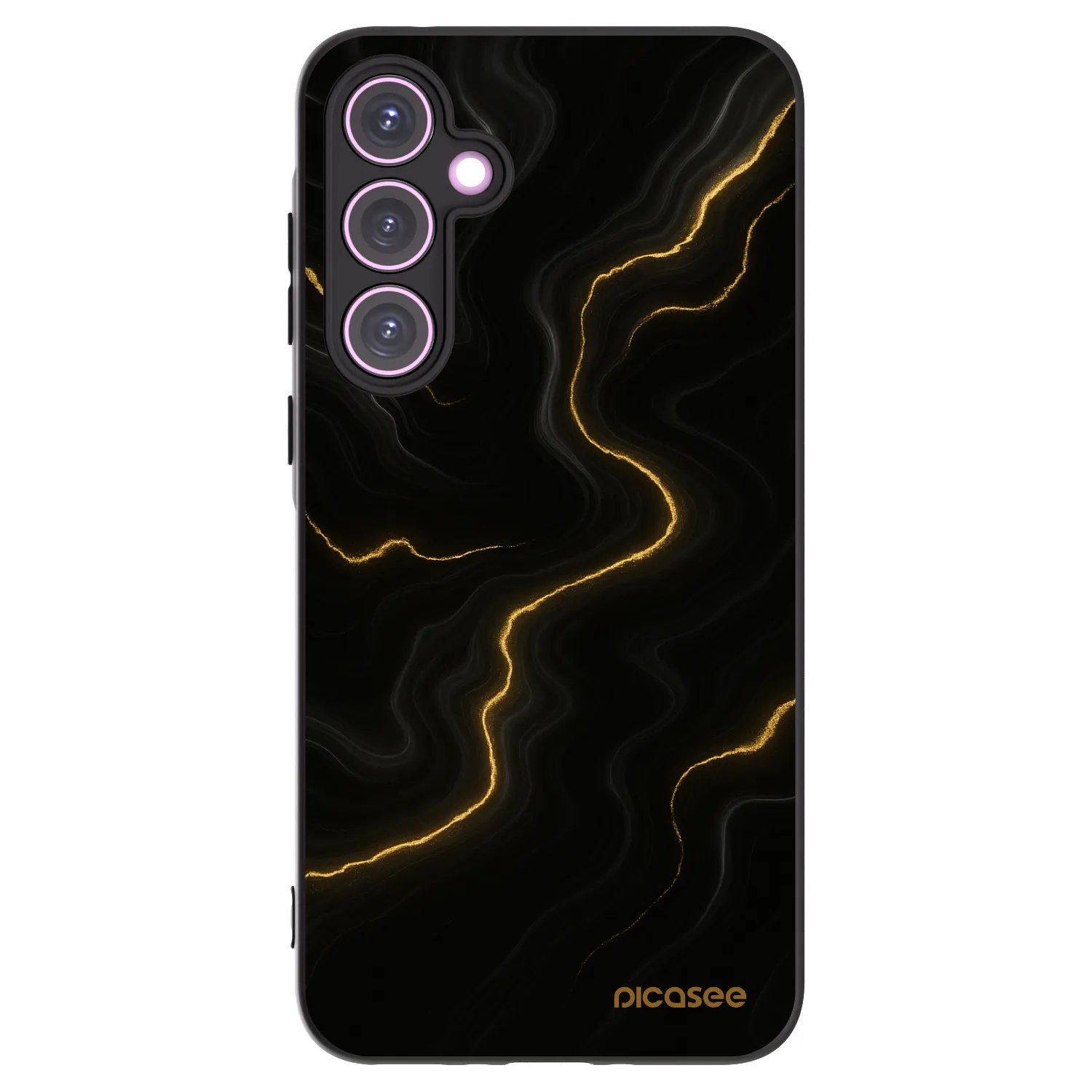 Picasee Samsung Galaxy A35 5G A356B Hülle - Schwarzes Silikon - Thunder