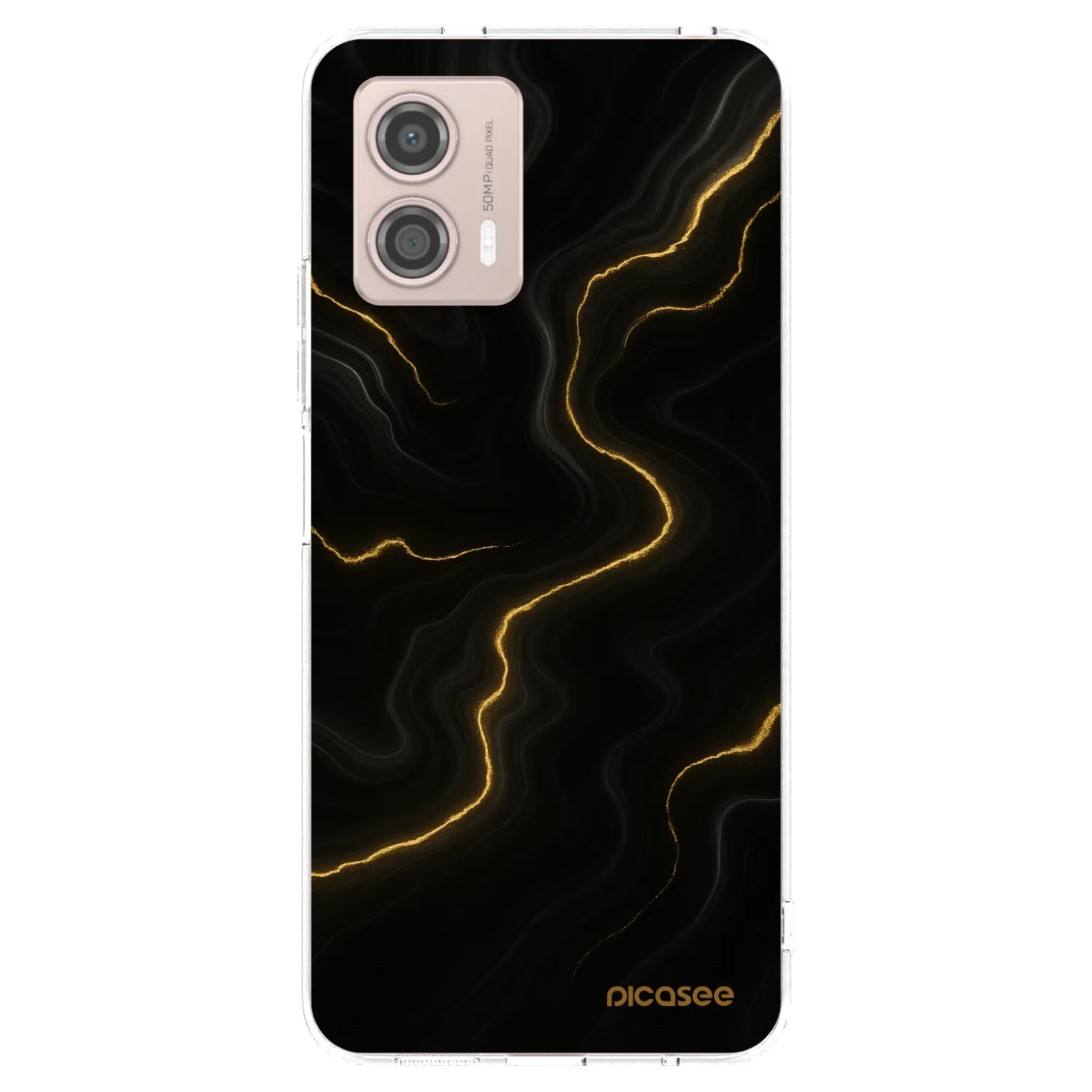 Picasee Motorola Moto G53 5G Hülle - Transparentes Silikon - Thunder