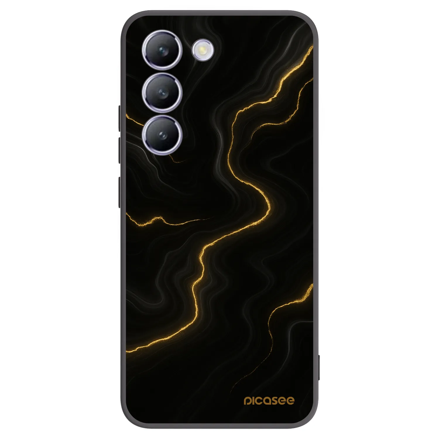 Picasee Vivo V40 SE 5G Hülle - Schwarzes Silikon - Thunder