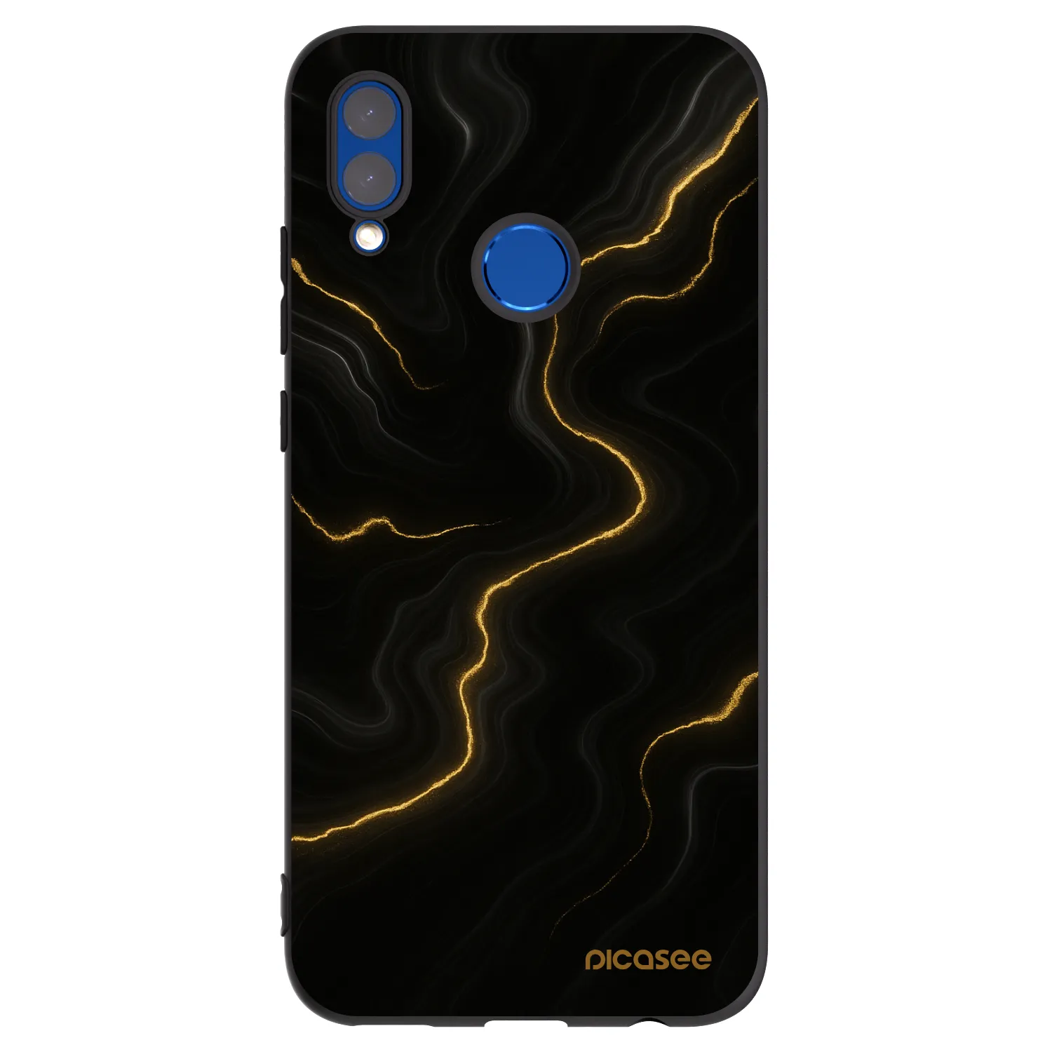 Picasee Honor 10 Lite Hülle - Schwarzes Silikon - Thunder