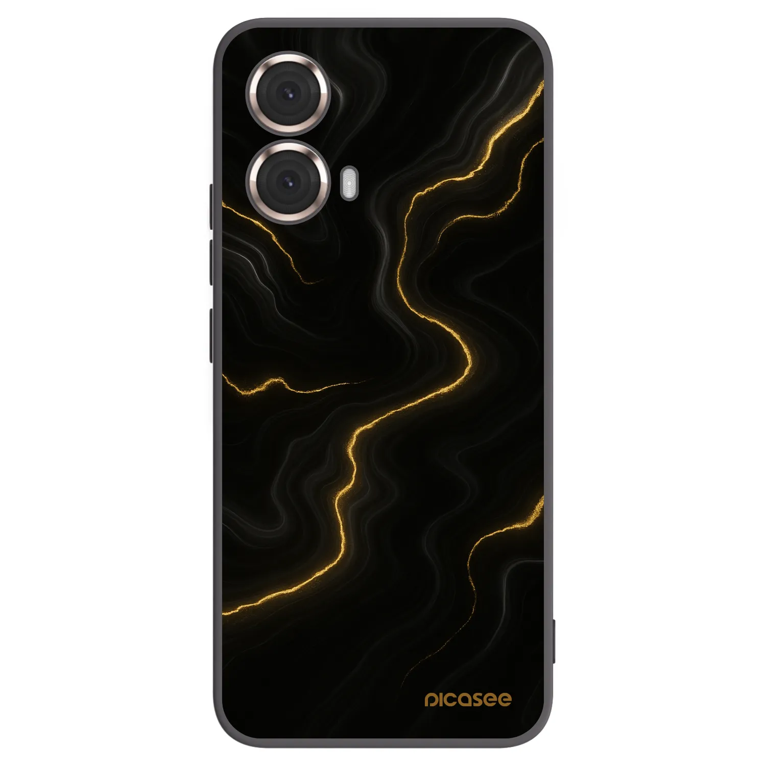 Picasee Motorola Moto G85 Hülle - Schwarzes Silikon - Thunder