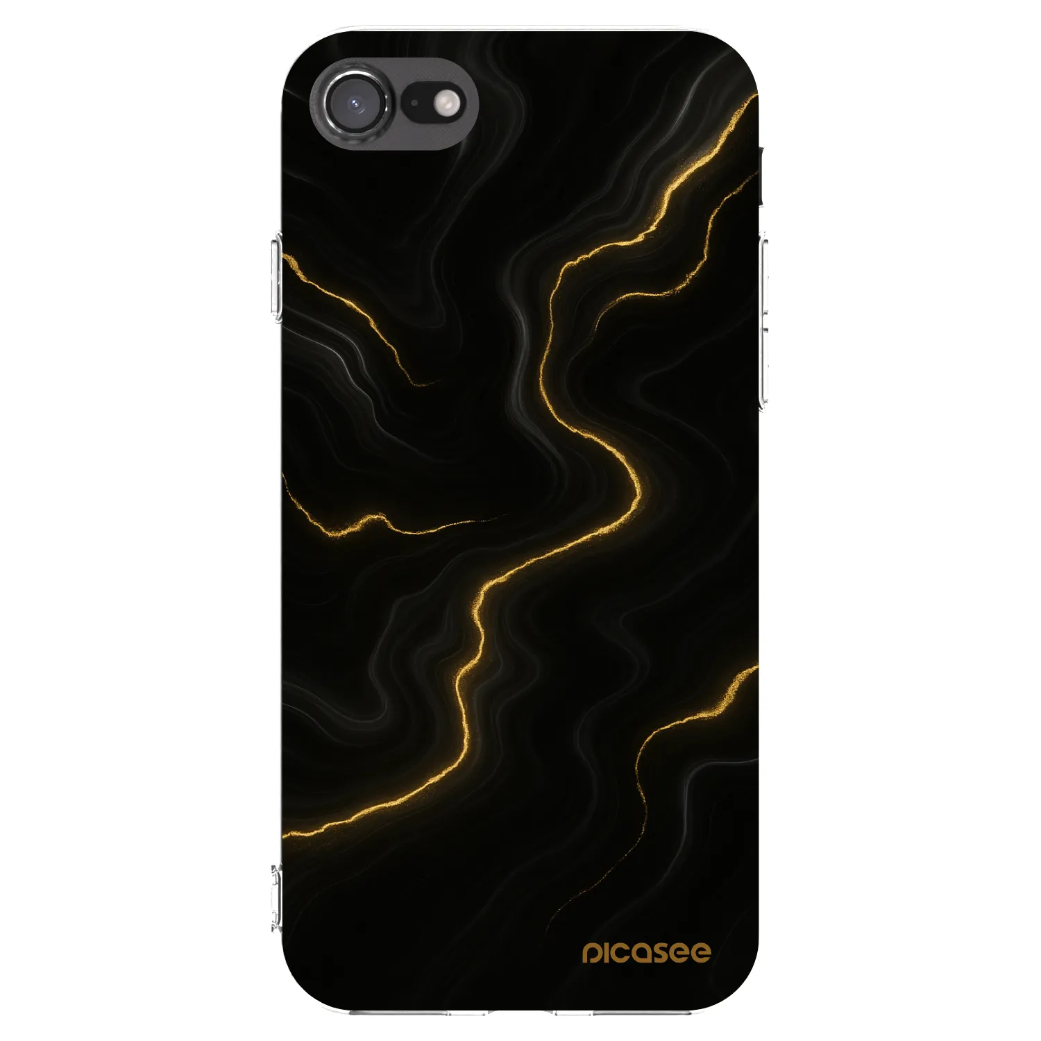 Picasee Apple iPhone 7 Hülle - Transparentes Silikon - Thunder