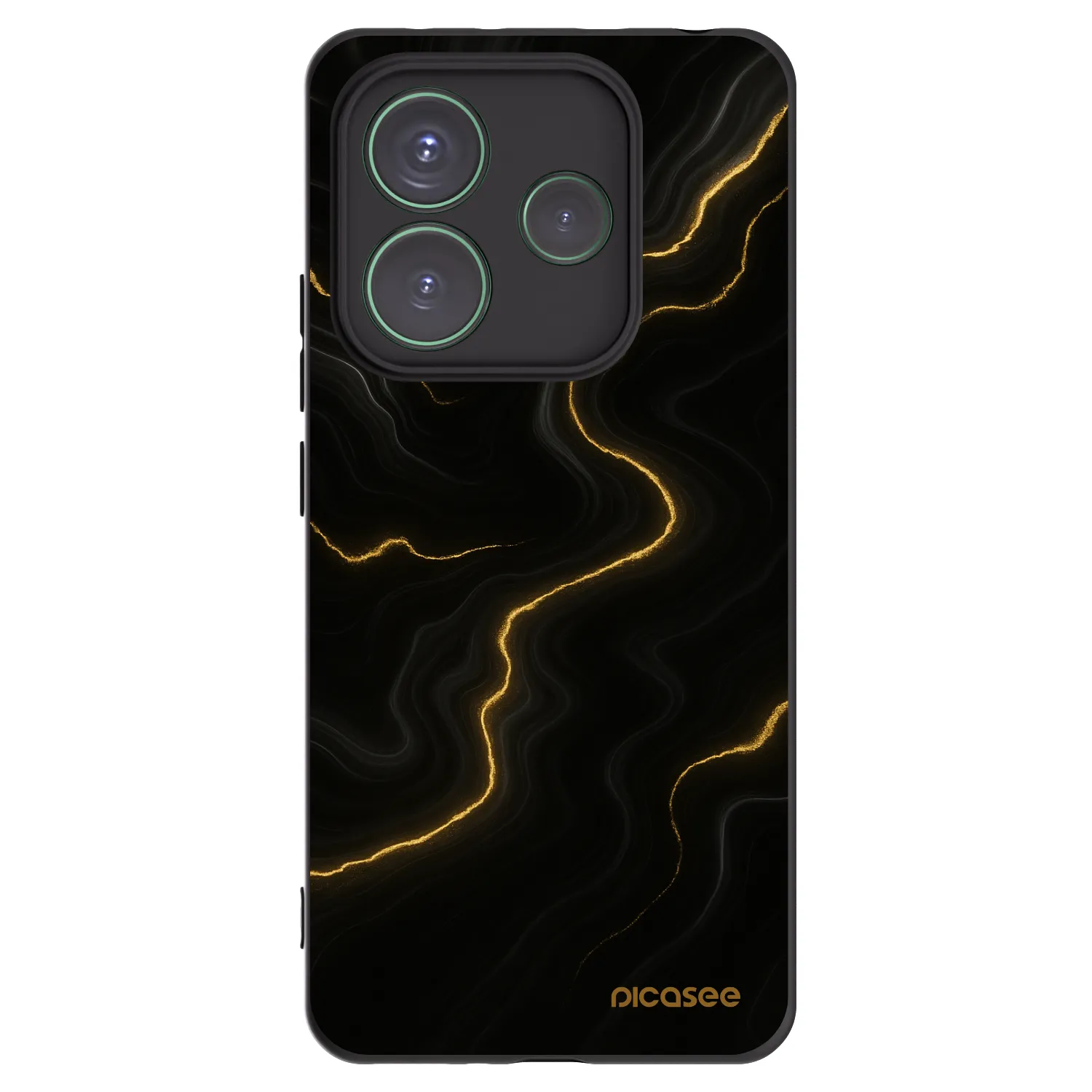 Picasee Xiaomi Redmi Note 14 5G Hülle - Schwarzes Silikon - Thunder