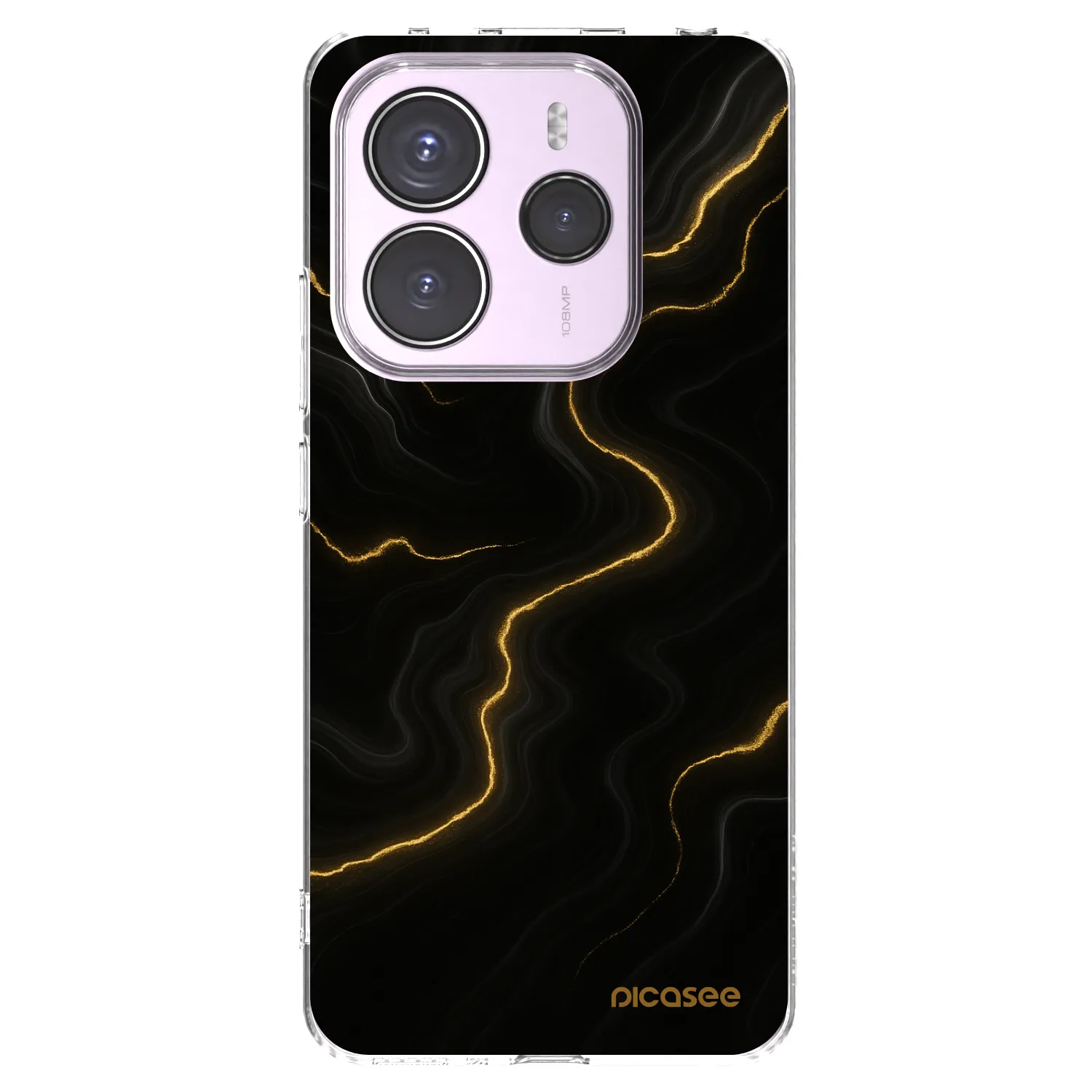 Picasee Xiaomi Redmi Note 14 5G Hülle - Transparentes Silikon - Thunder