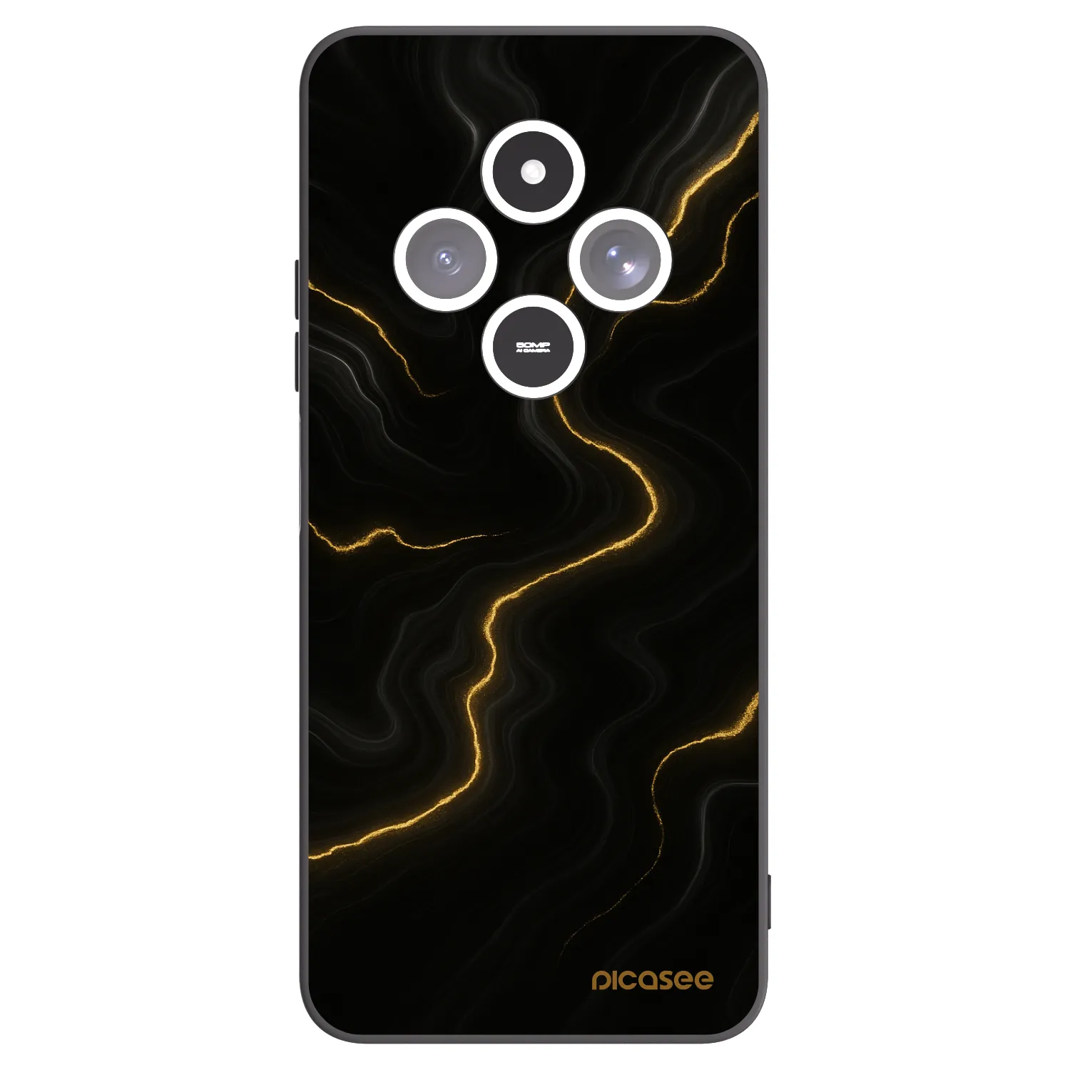 Picasee Xiaomi Redmi 14C Hülle - Schwarzes Silikon - Thunder