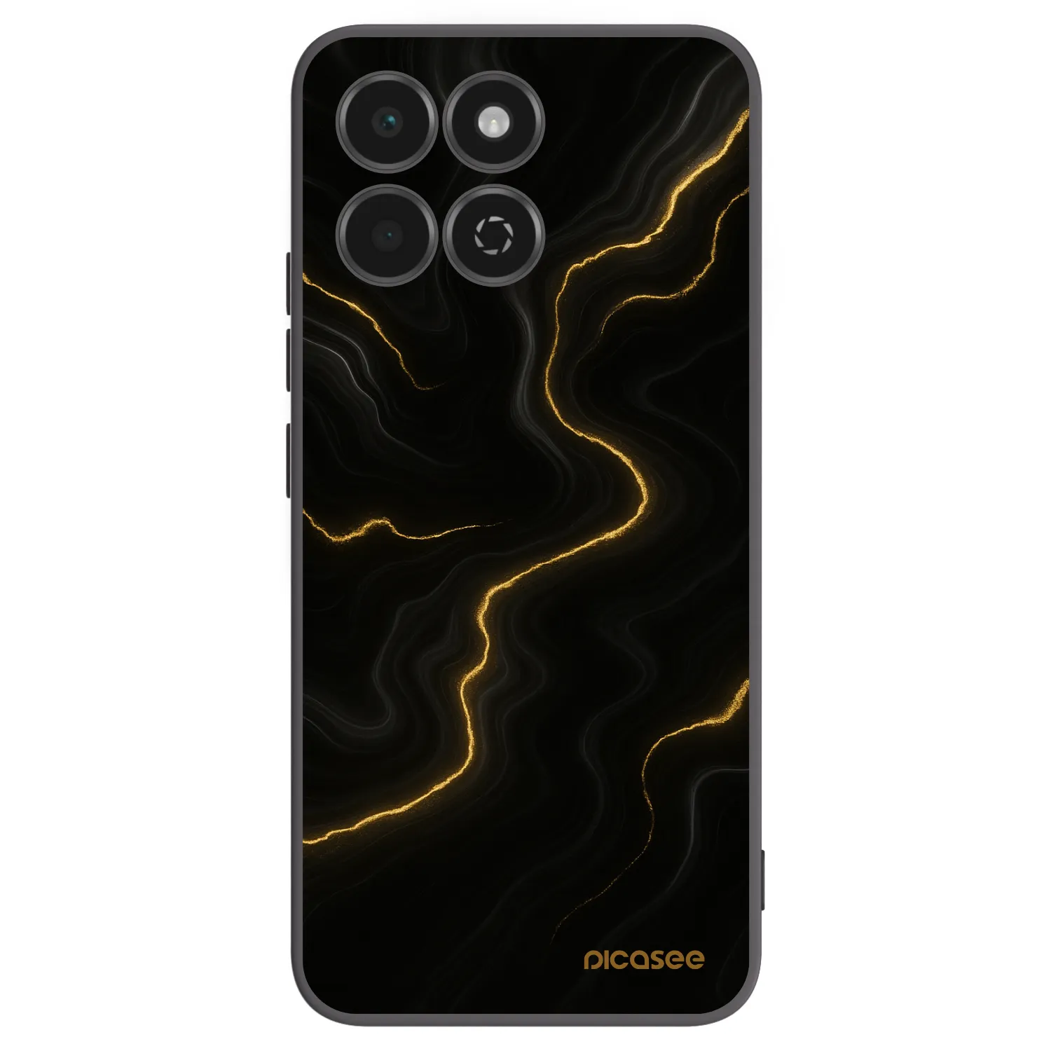 Picasee Honor 200 Smart 5G Hülle - Schwarzes Silikon - Thunder