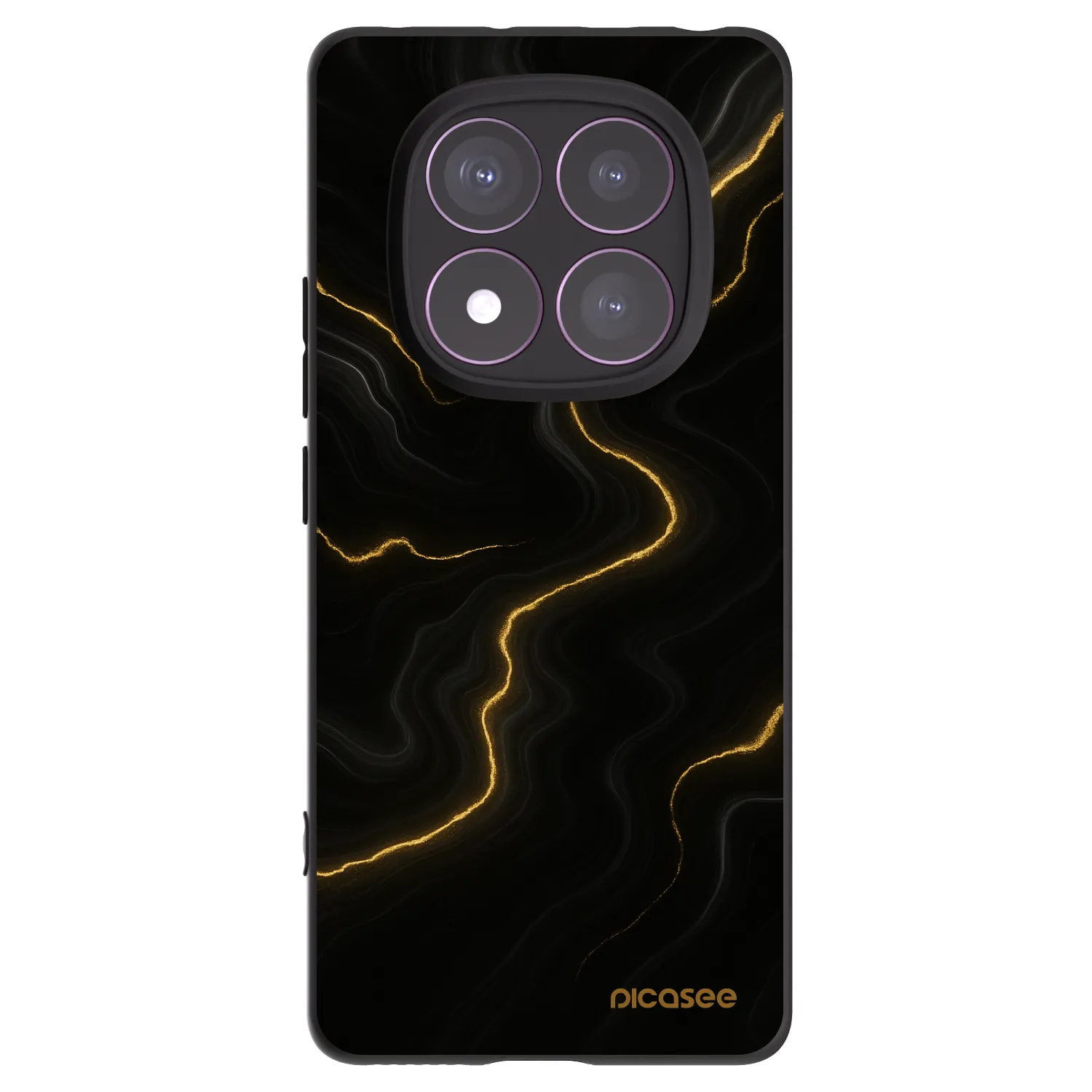 Picasee Xiaomi Redmi Note 14 Pro 4G Hülle - Schwarzes Silikon - Thunder