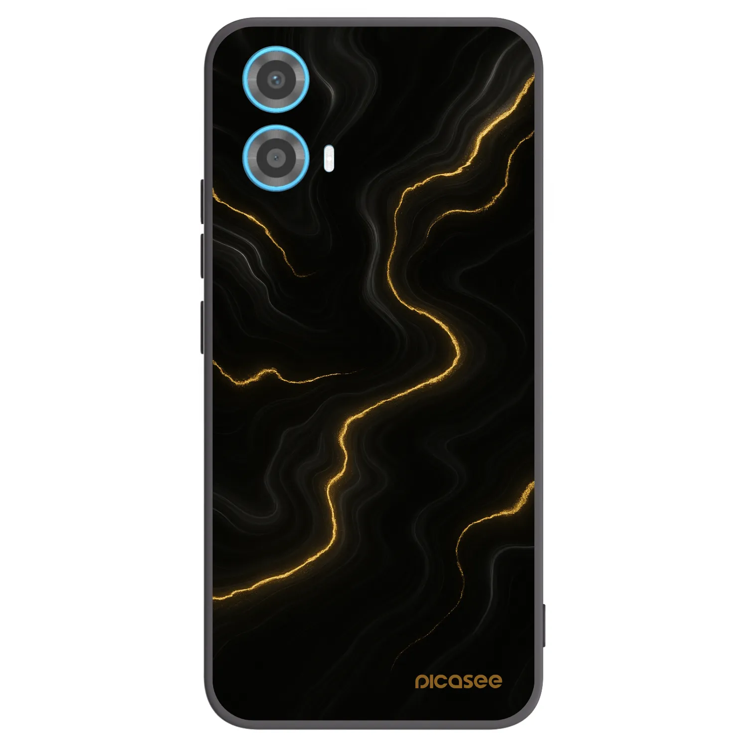 Picasee Motorola Moto G34 5G Hülle - Schwarzes Silikon - Thunder