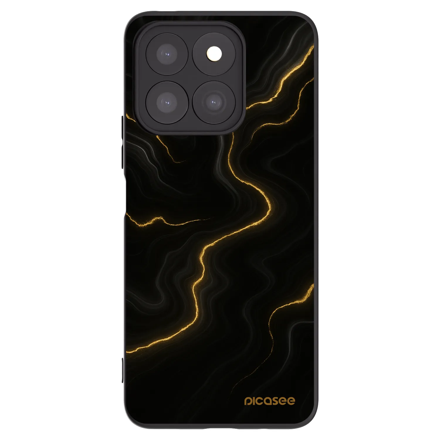 Picasee Honor X8c Hülle - Schwarzes Silikon - Thunder