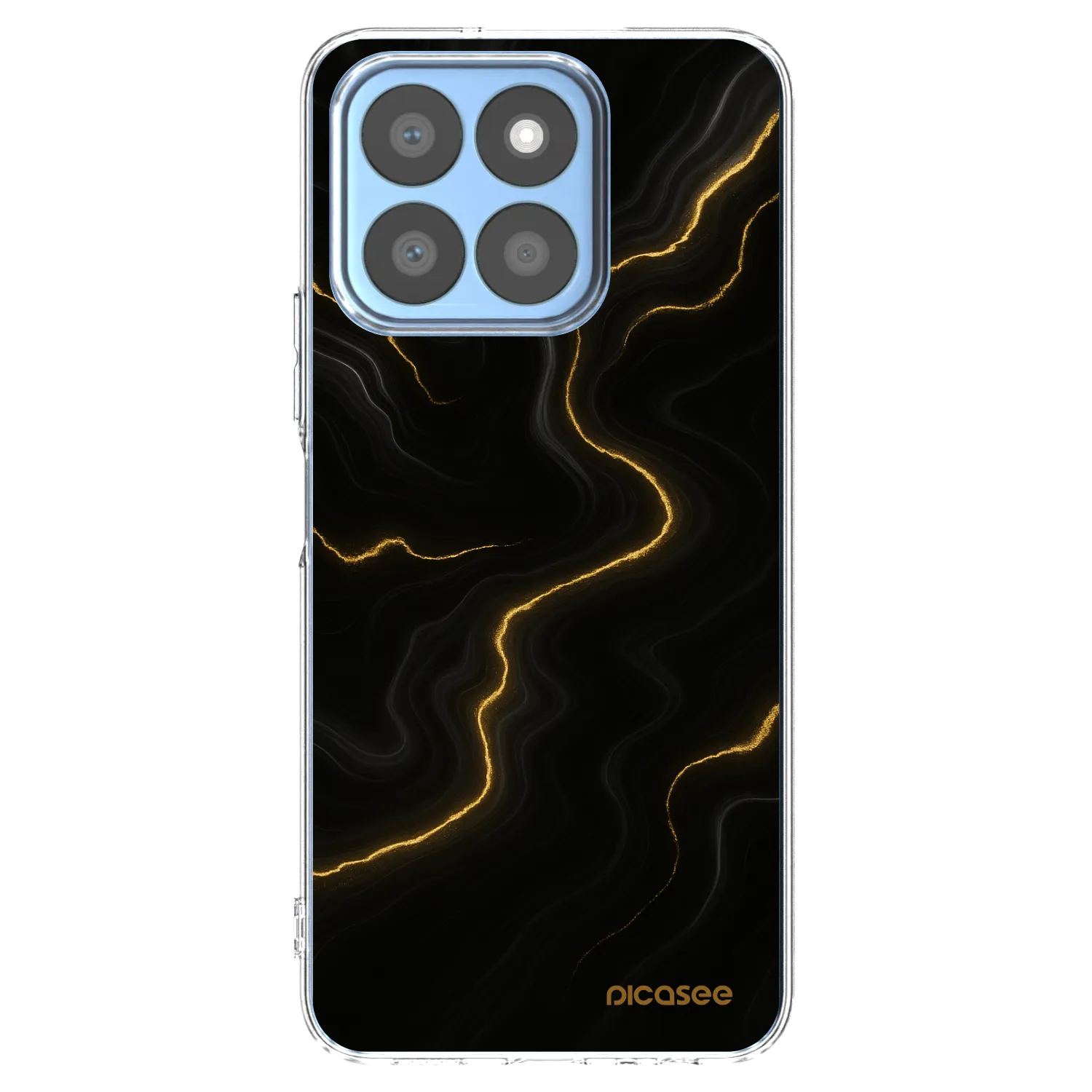 Picasee Honor X8c Hülle - Transparentes Silikon - Thunder