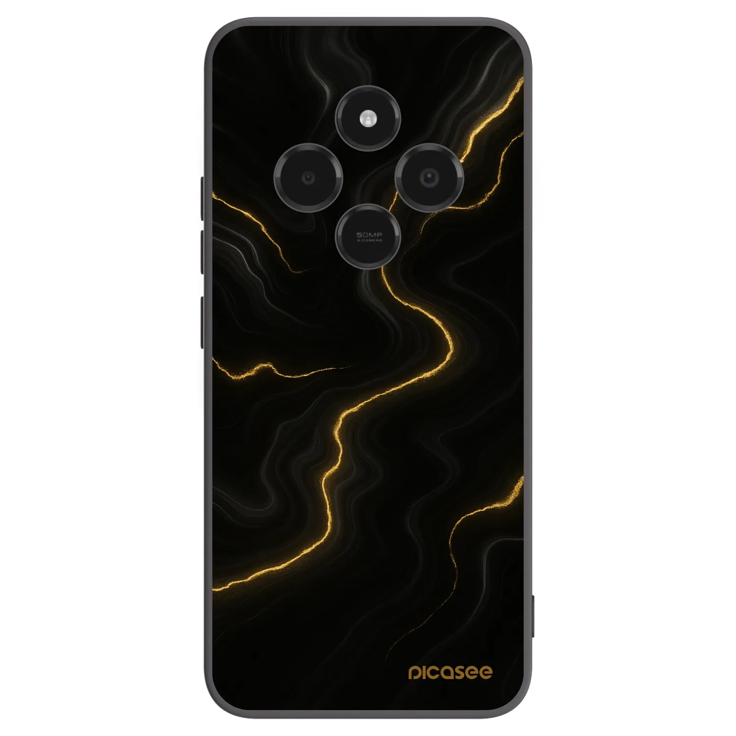 Picasee Xiaomi Poco C75 Hülle - Schwarzes Silikon - Thunder