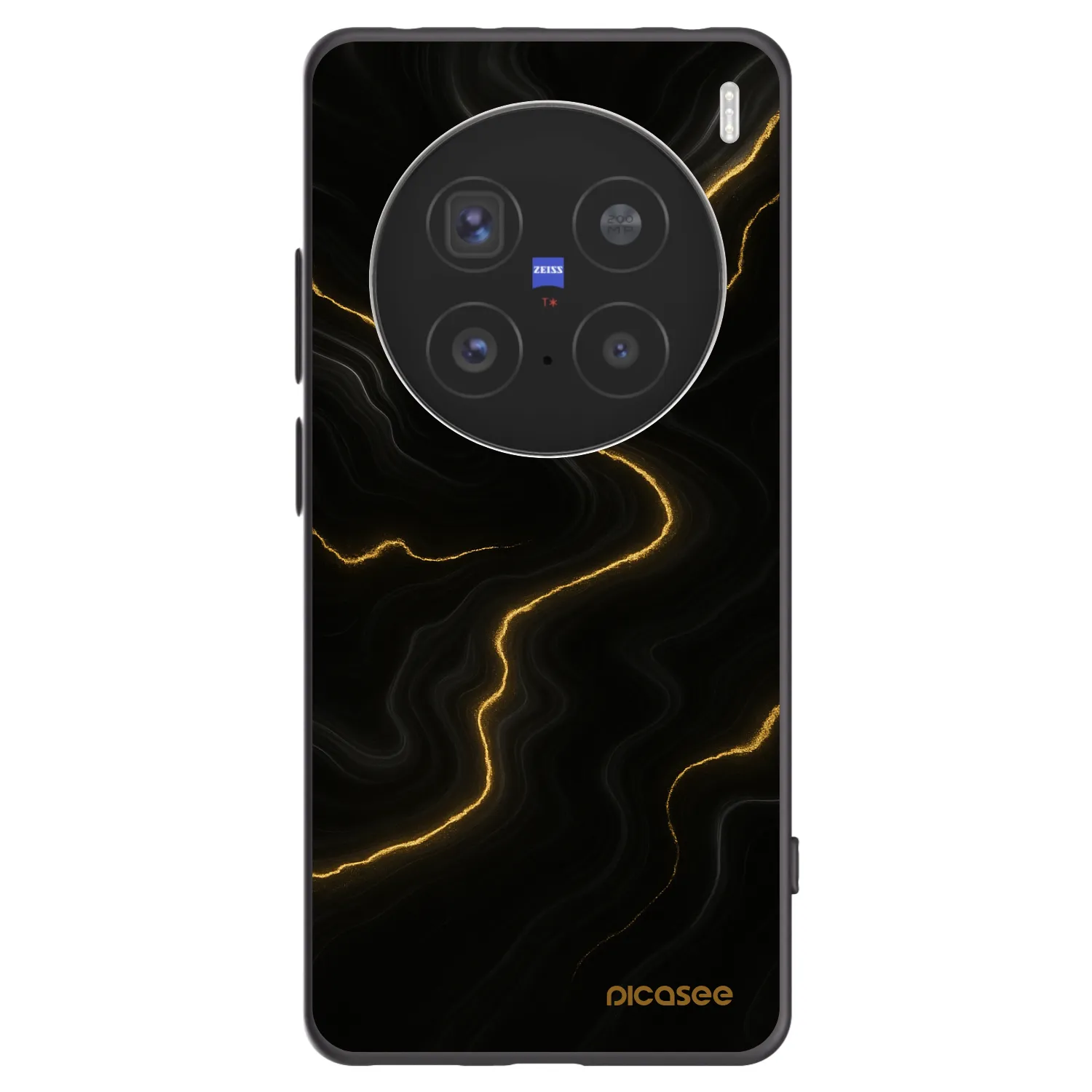 Picasee Vivo X200 Pro Hülle - Schwarzes Silikon - Thunder
