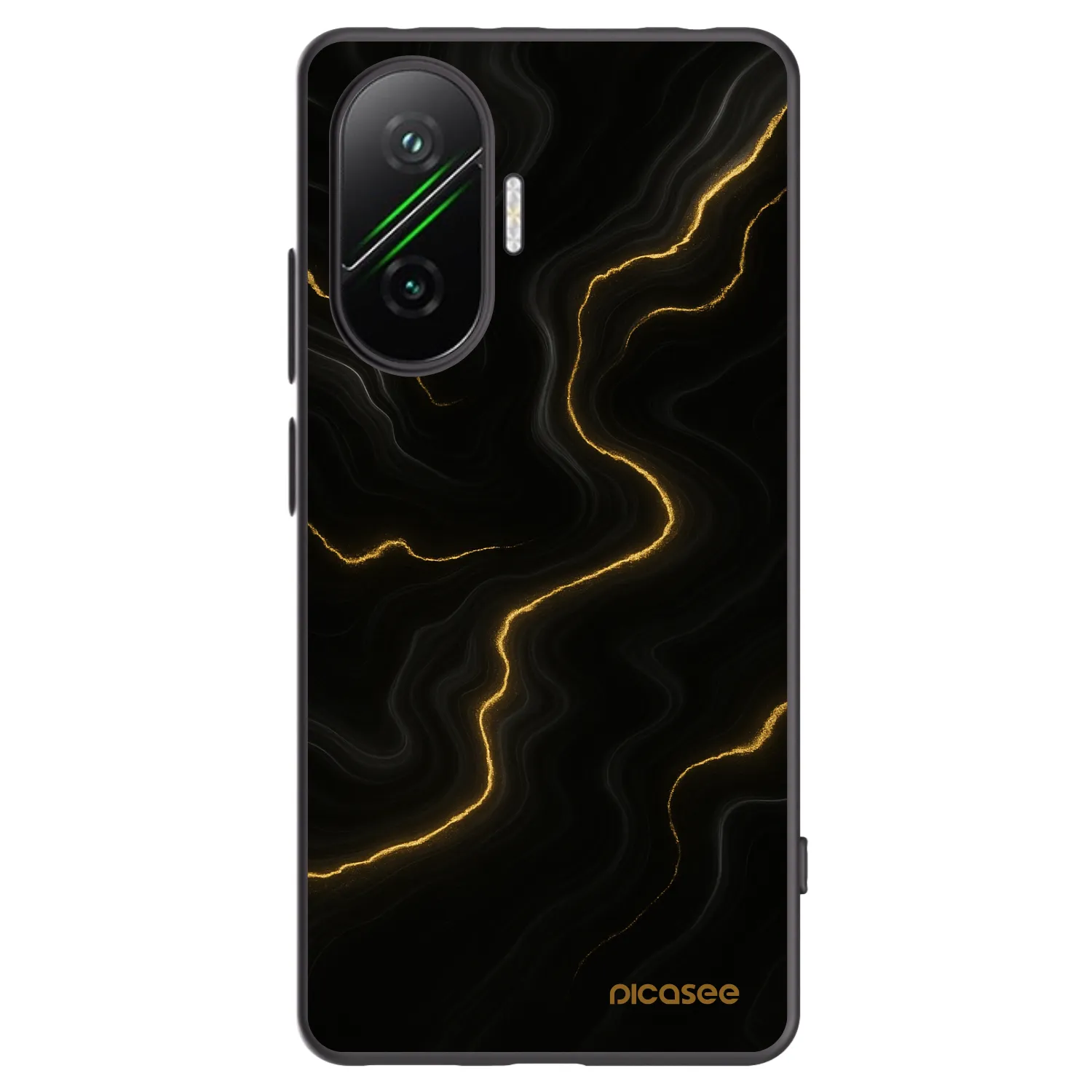 Picasee Xiaomi Poco F7 5G Hülle - Schwarzes Silikon - Thunder