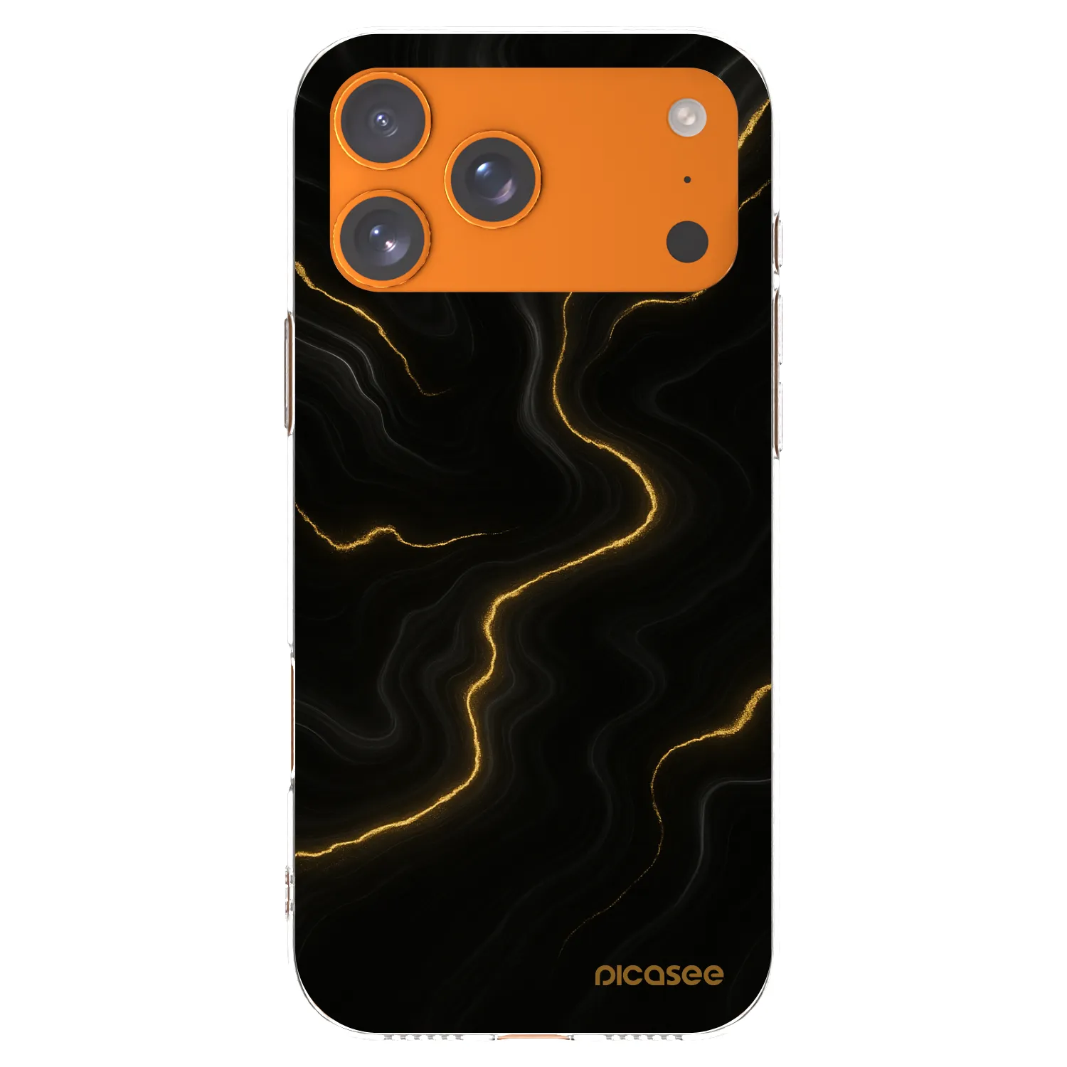 Picasee Apple iPhone 17 Pro Max Hülle - Transparentes Silikon - Thunder