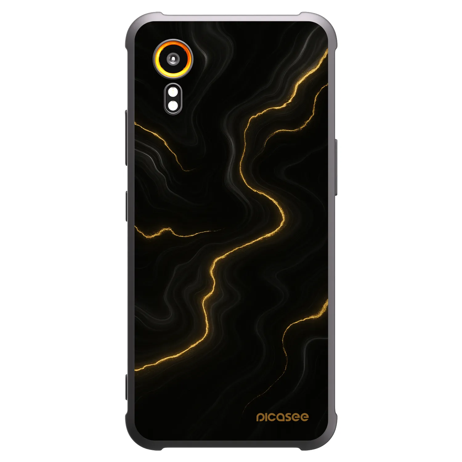 Picasee Samsung Galaxy Xcover 7 Hülle - Schwarzes Silikon - Thunder