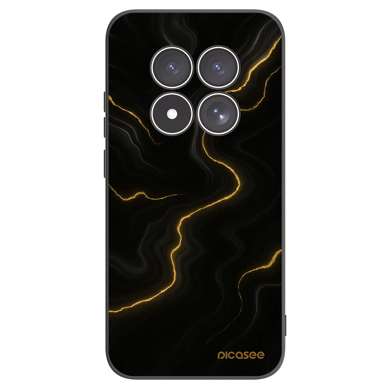 Picasee Xiaomi Redmi Note 15 Pro 5G Hülle - Schwarzes Silikon - Thunder