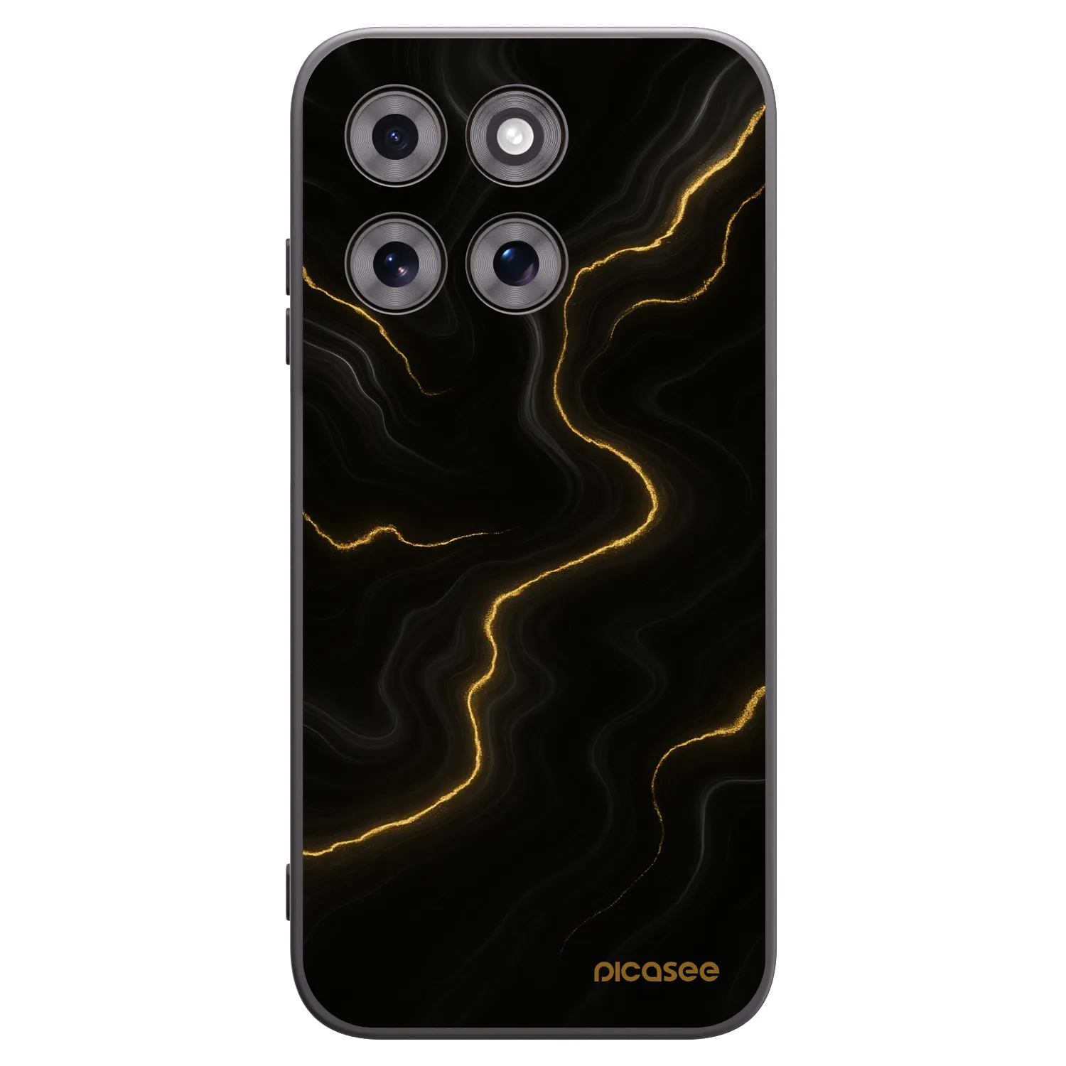 Picasee Motorola Moto G77 Hülle - Schwarzes Silikon - Thunder