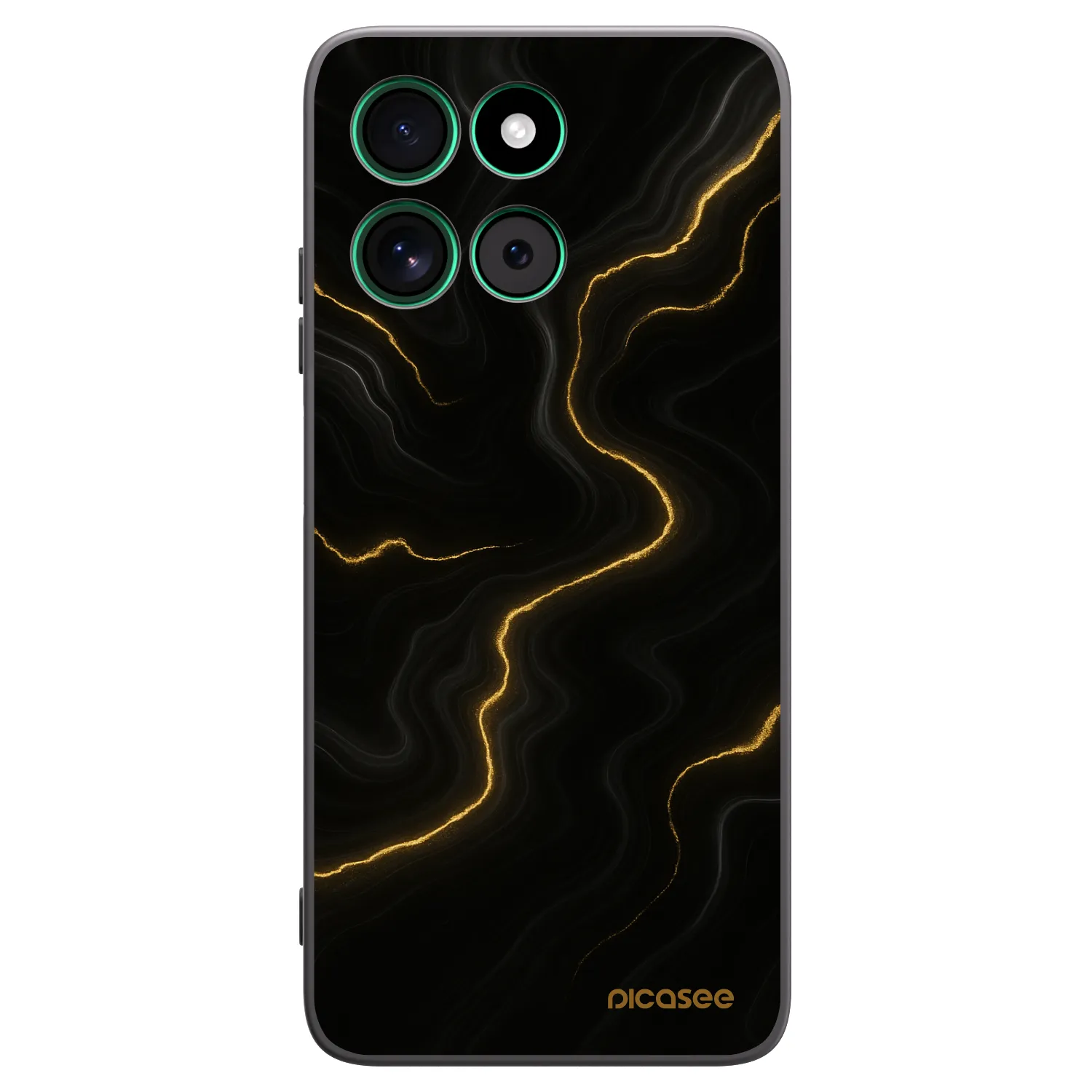Picasee Motorola Moto G57 Power Hülle - Schwarzes Silikon - Thunder