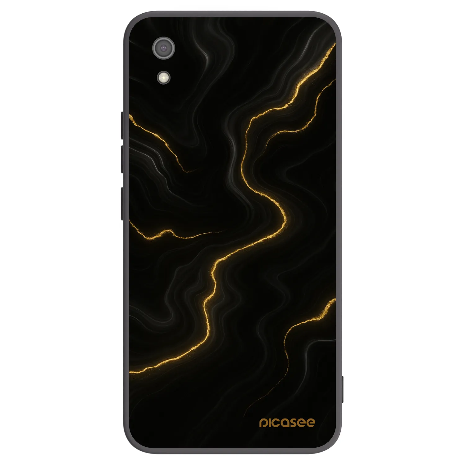 Picasee Xiaomi Redmi 7A Hülle - Schwarzes Silikon - Thunder