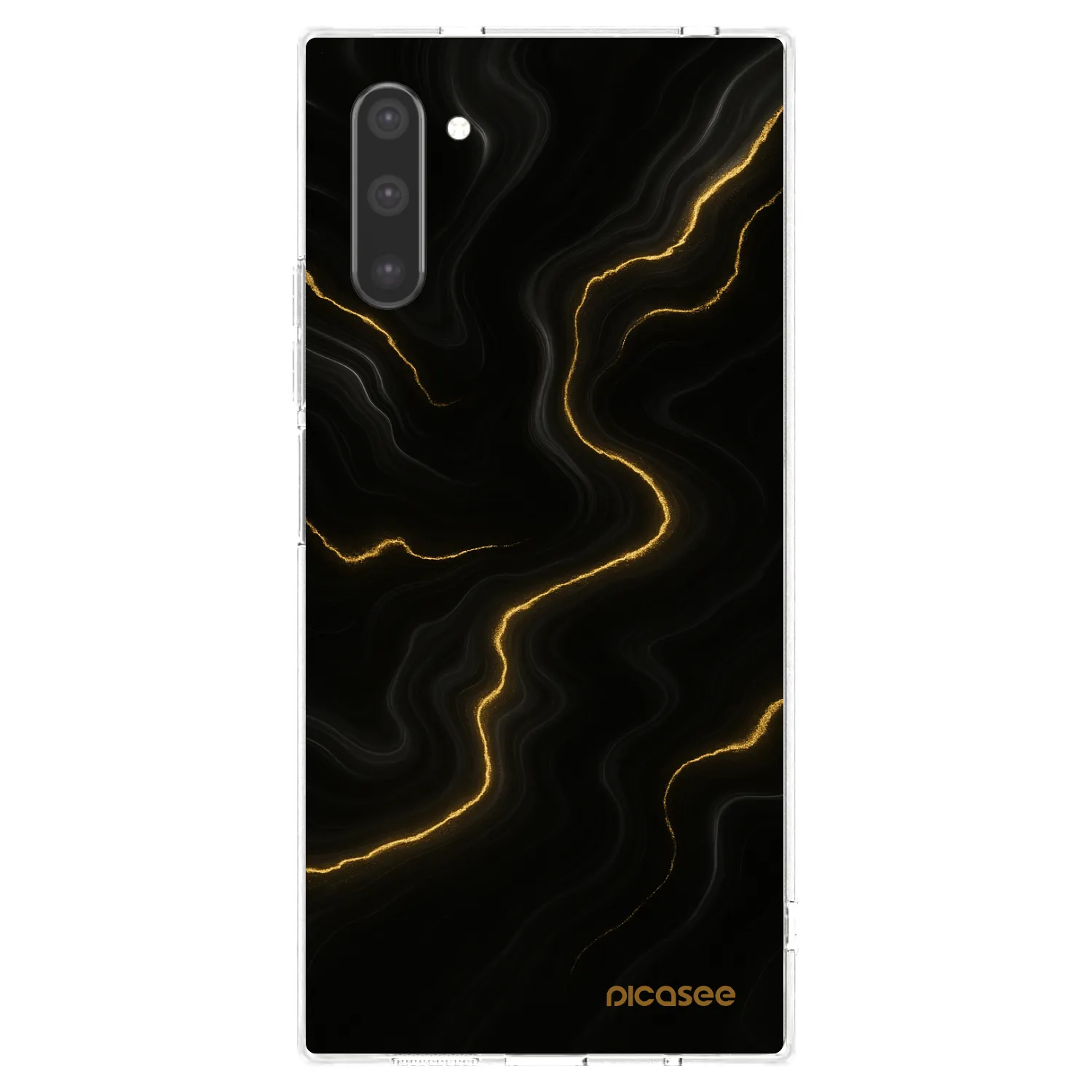 Picasee Samsung Galaxy Note 10 N970F Hülle - Transparentes Silikon - Thunder