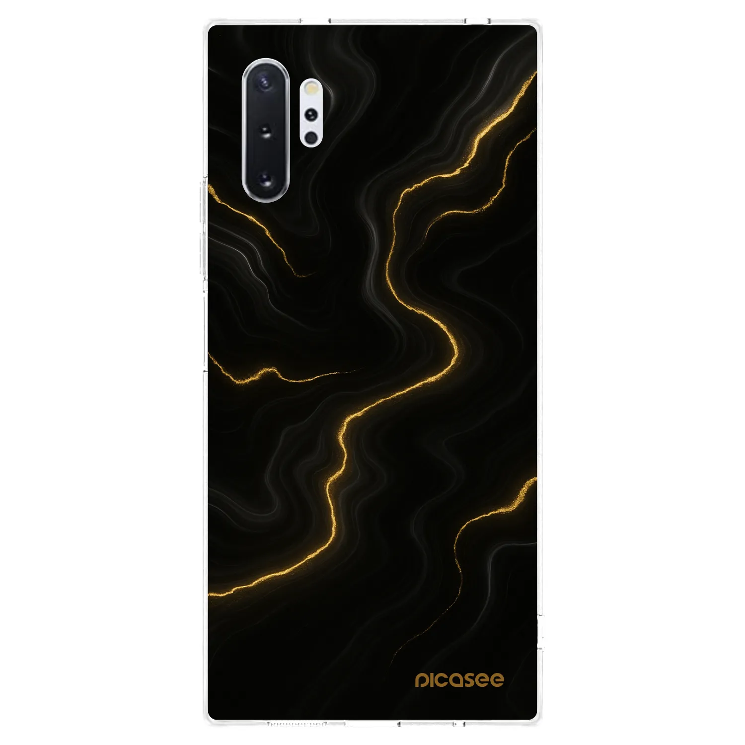 Picasee Samsung Galaxy Note 10+ N975F Hülle - Transparentes Silikon - Thunder