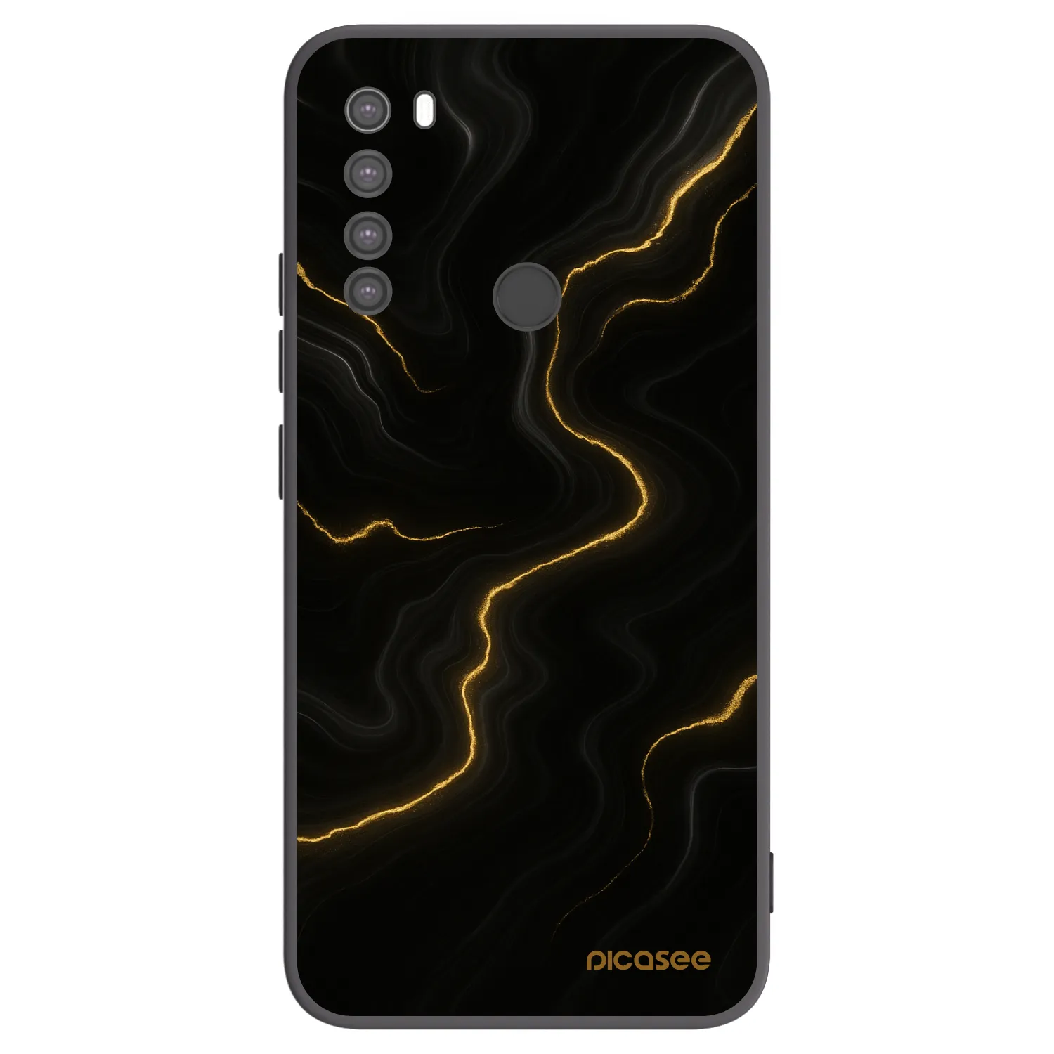 Picasee Xiaomi Redmi Note 8 Hülle - Schwarzes Silikon - Thunder