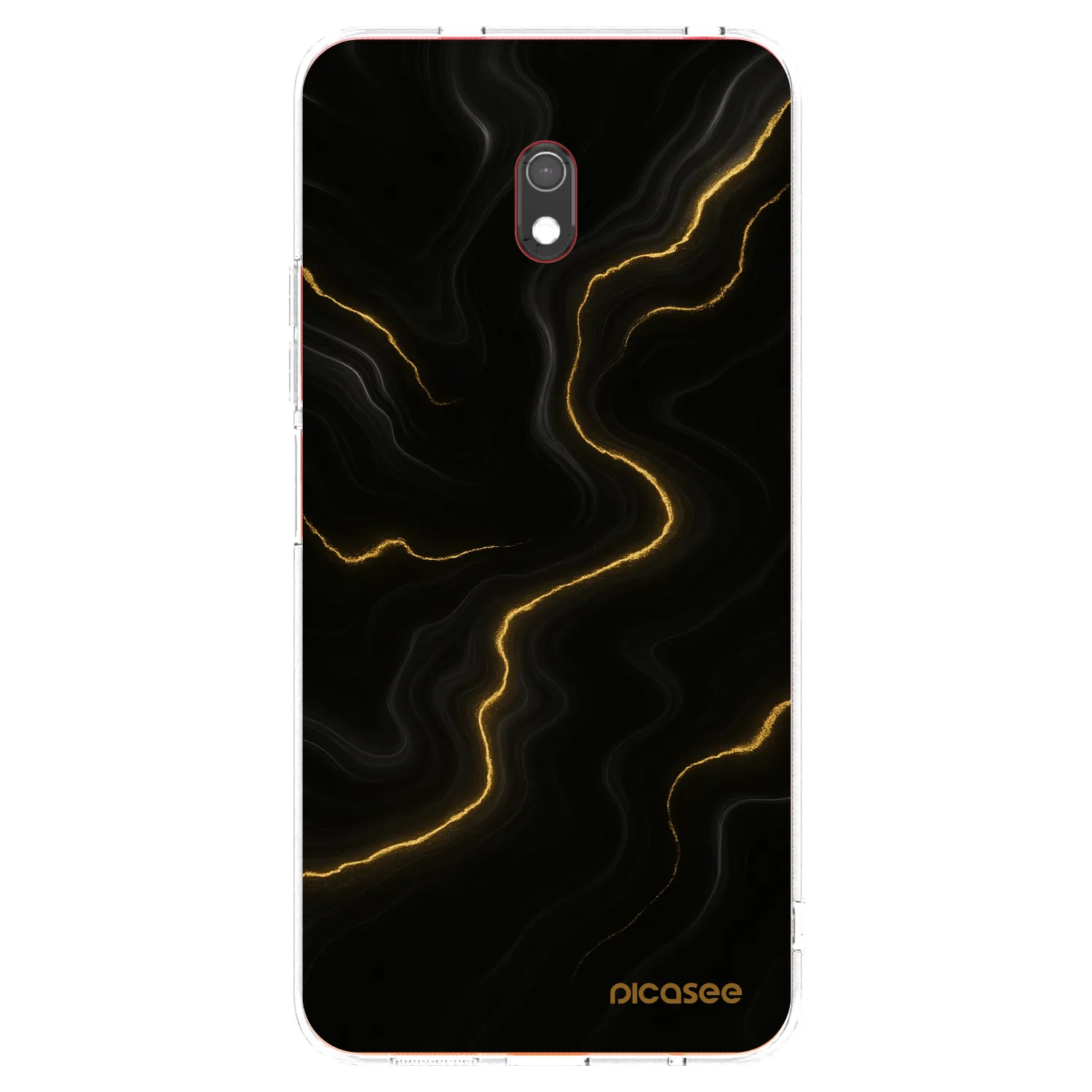 Picasee Xiaomi Redmi 8A Hülle - Transparentes Silikon - Thunder