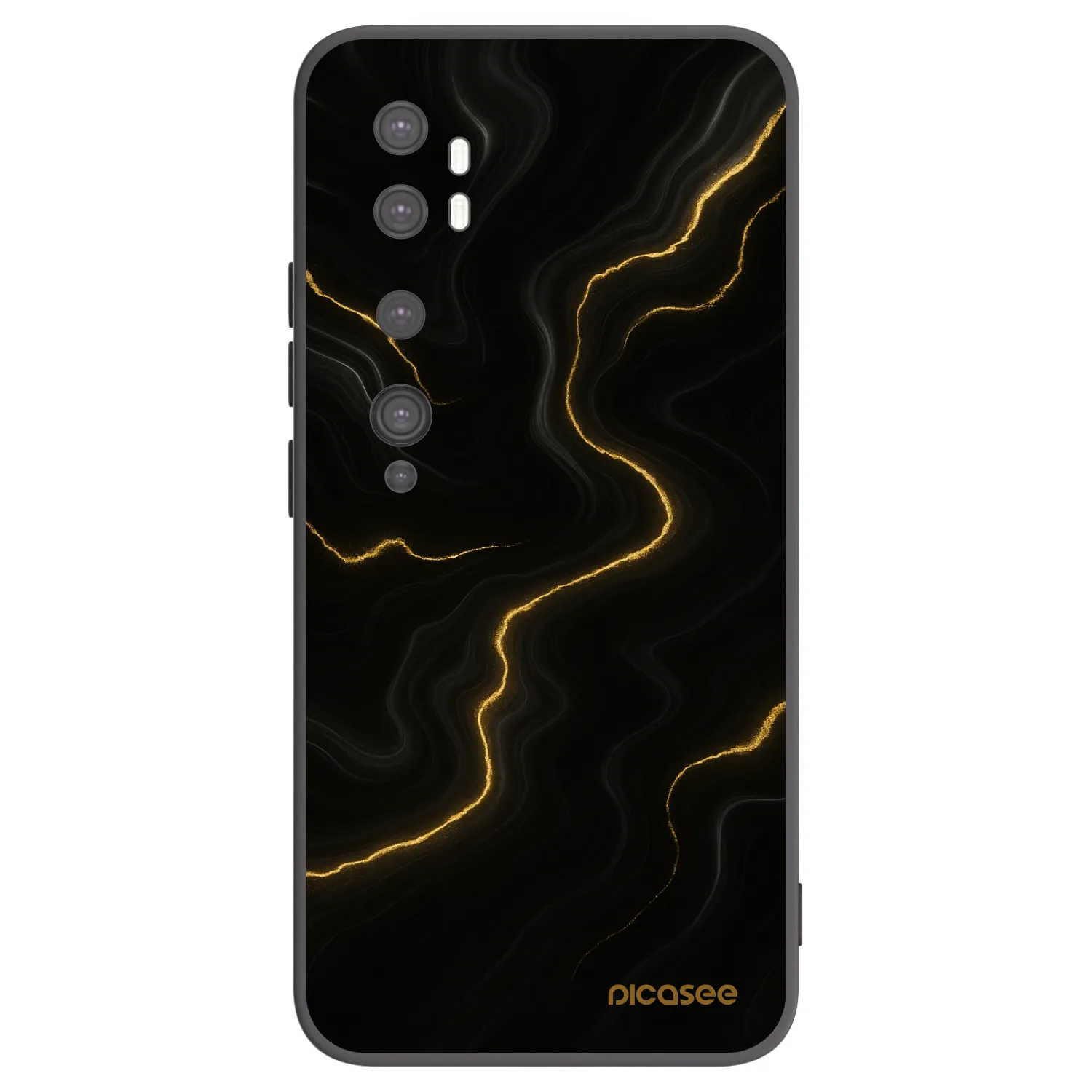 Picasee Xiaomi Mi Note 10 (Pro) Hülle - Schwarzes Silikon - Thunder