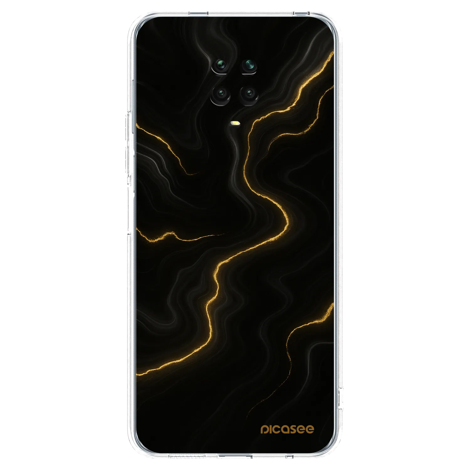Picasee Xiaomi Redmi Note 9 Pro Hülle - Transparentes Silikon - Thunder