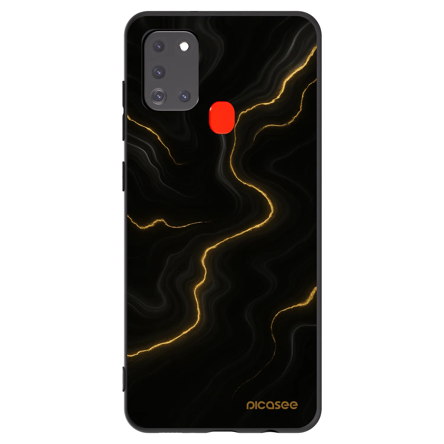 Picasee Samsung Galaxy A21s Hülle - Schwarzes Silikon - Thunder