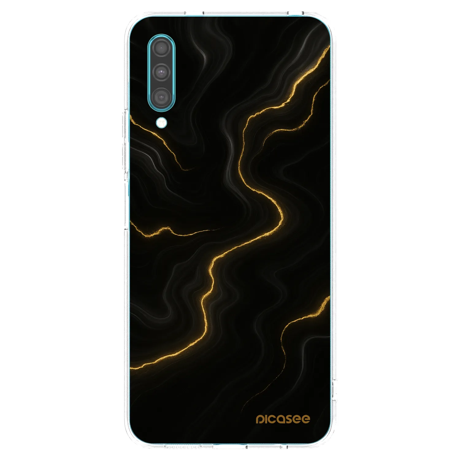 Picasee Samsung Galaxy A30s A307F Hülle - Transparentes Silikon - Thunder