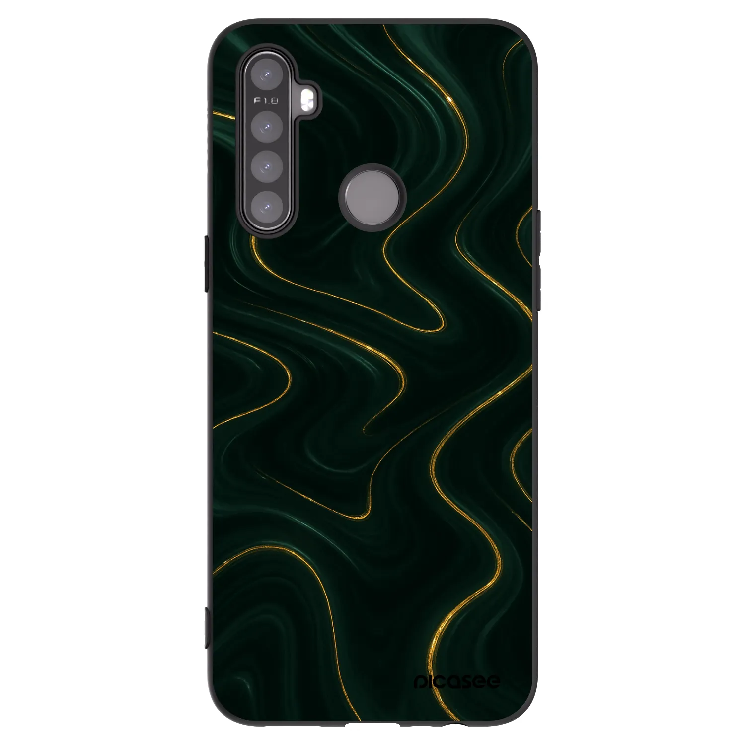 Picasee Realme 5 Hülle - Schwarzes Silikon - Vawes