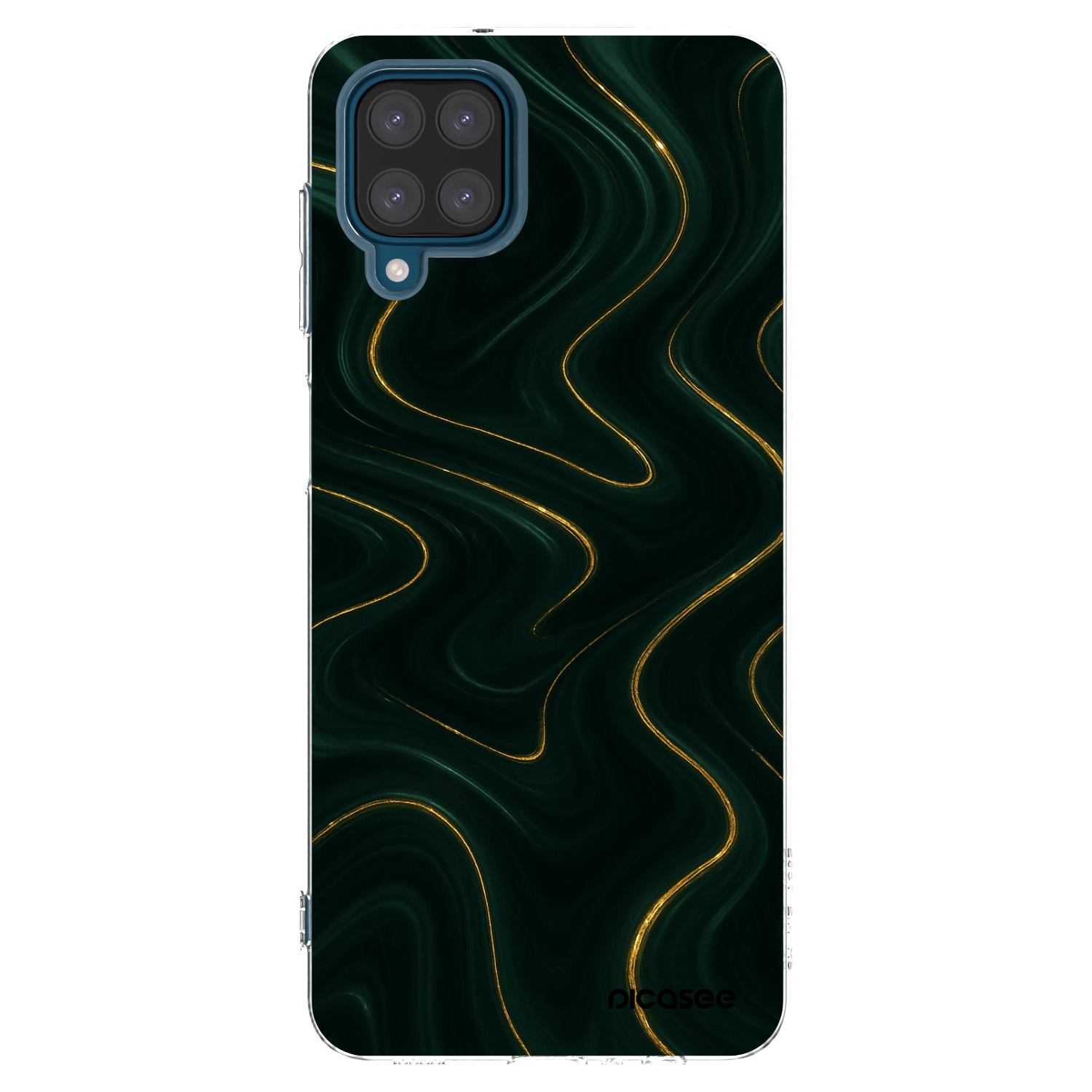 Picasee Samsung Galaxy A12 A125F Hülle - Transparentes Silikon - Vawes