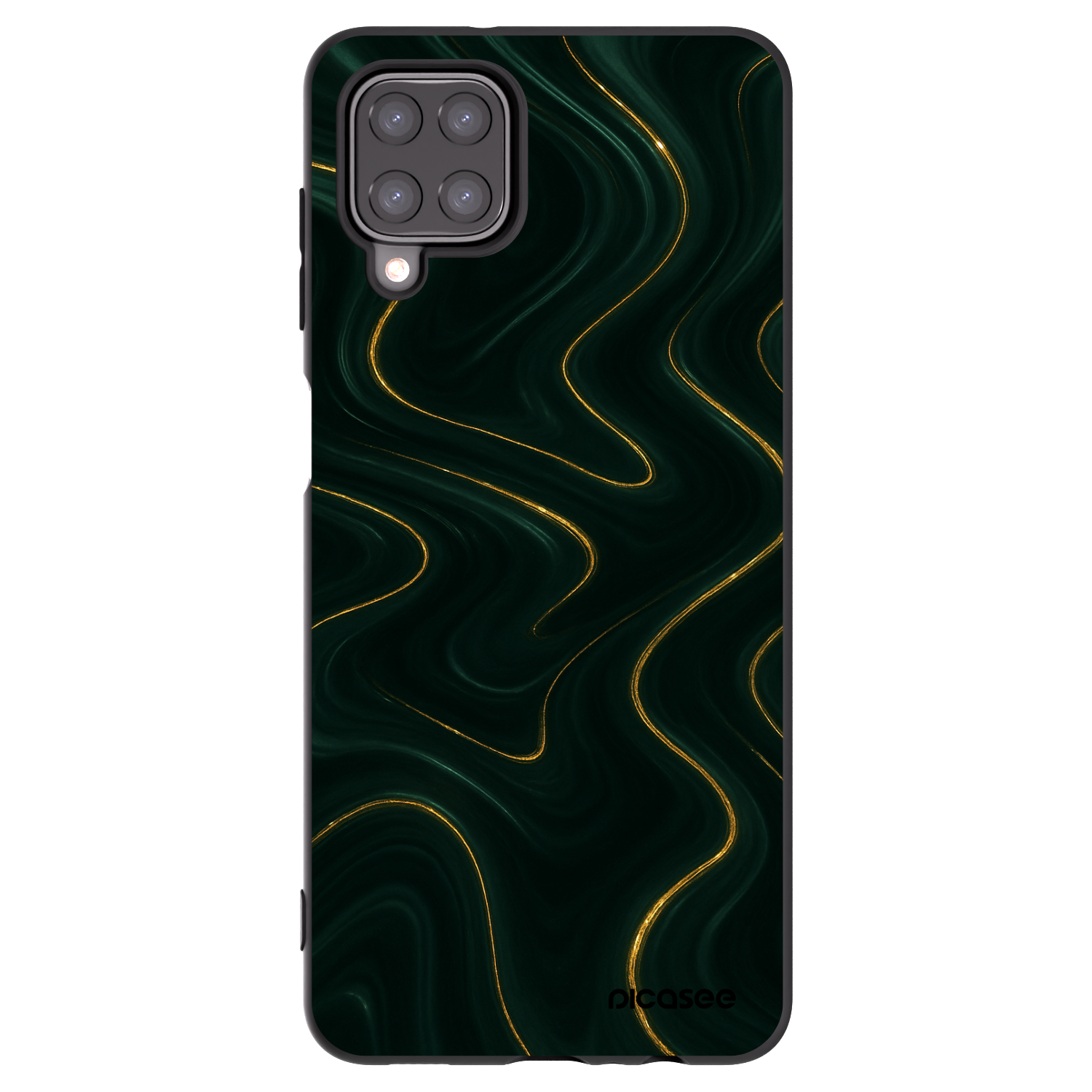Picasee Samsung Galaxy A12 A125F Hülle - Schwarzes Silikon - Vawes