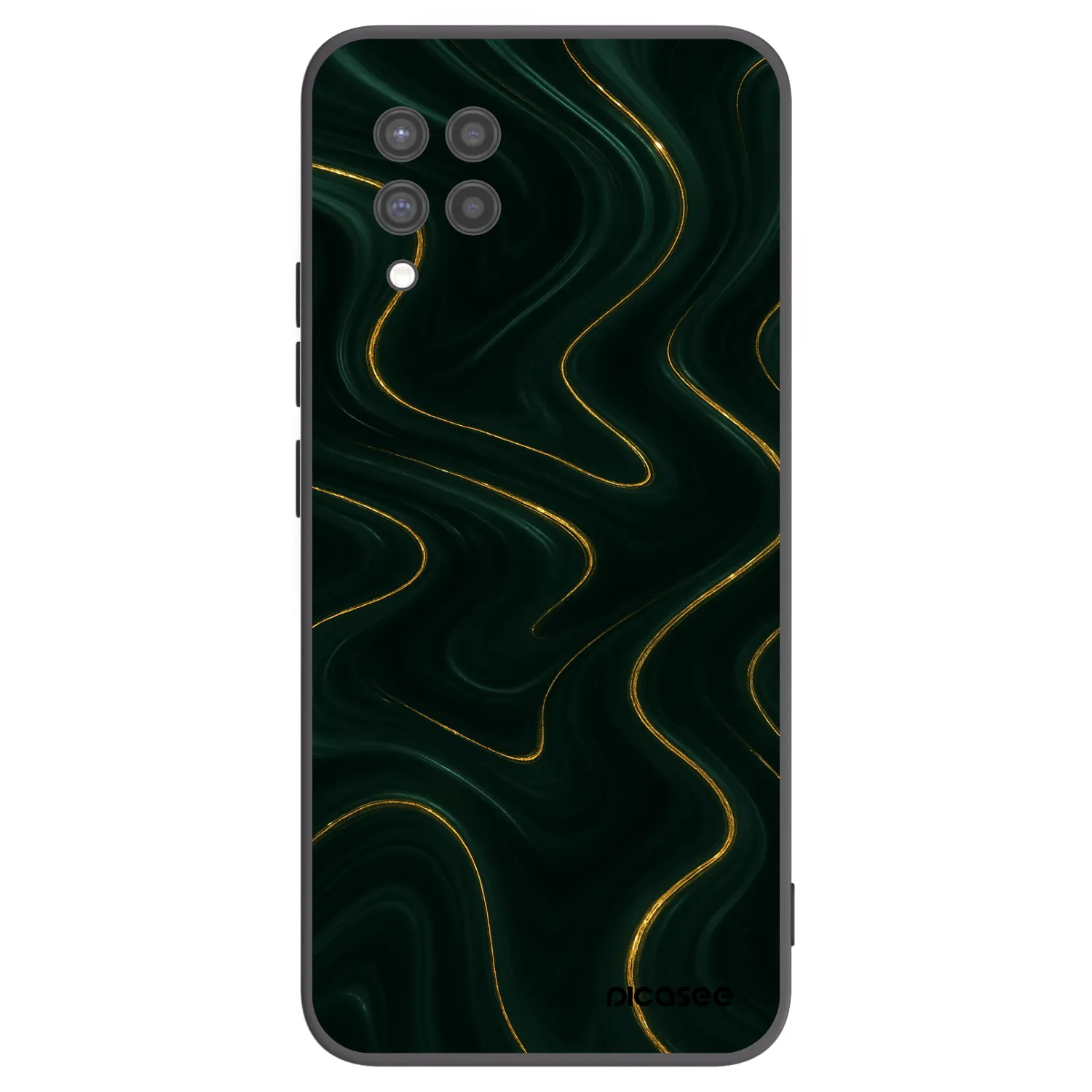 Picasee Samsung Galaxy A42 A426B Hülle - Schwarzes Silikon - Vawes