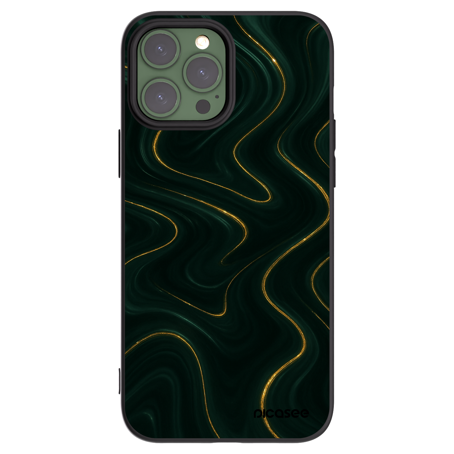 Picasee Apple iPhone 13 Pro Max Hülle - Schwarzes Silikon - Vawes