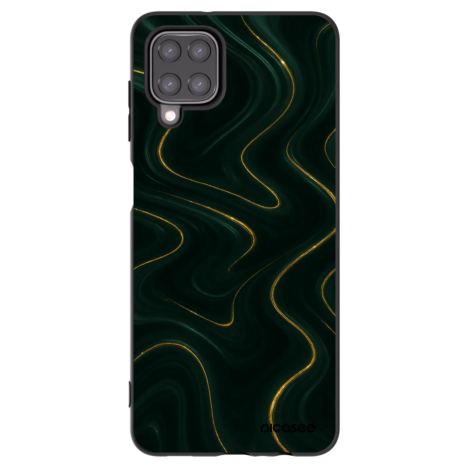 Picasee Samsung Galaxy M12 M127F Hülle - Schwarzes Silikon - Vawes