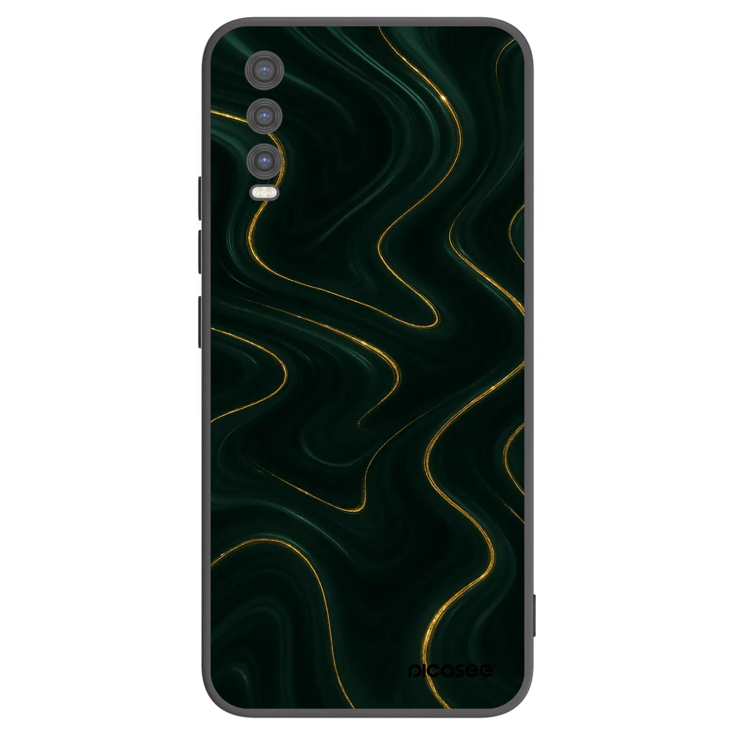 Picasee Vivo Y20s Hülle - Schwarzes Silikon - Vawes