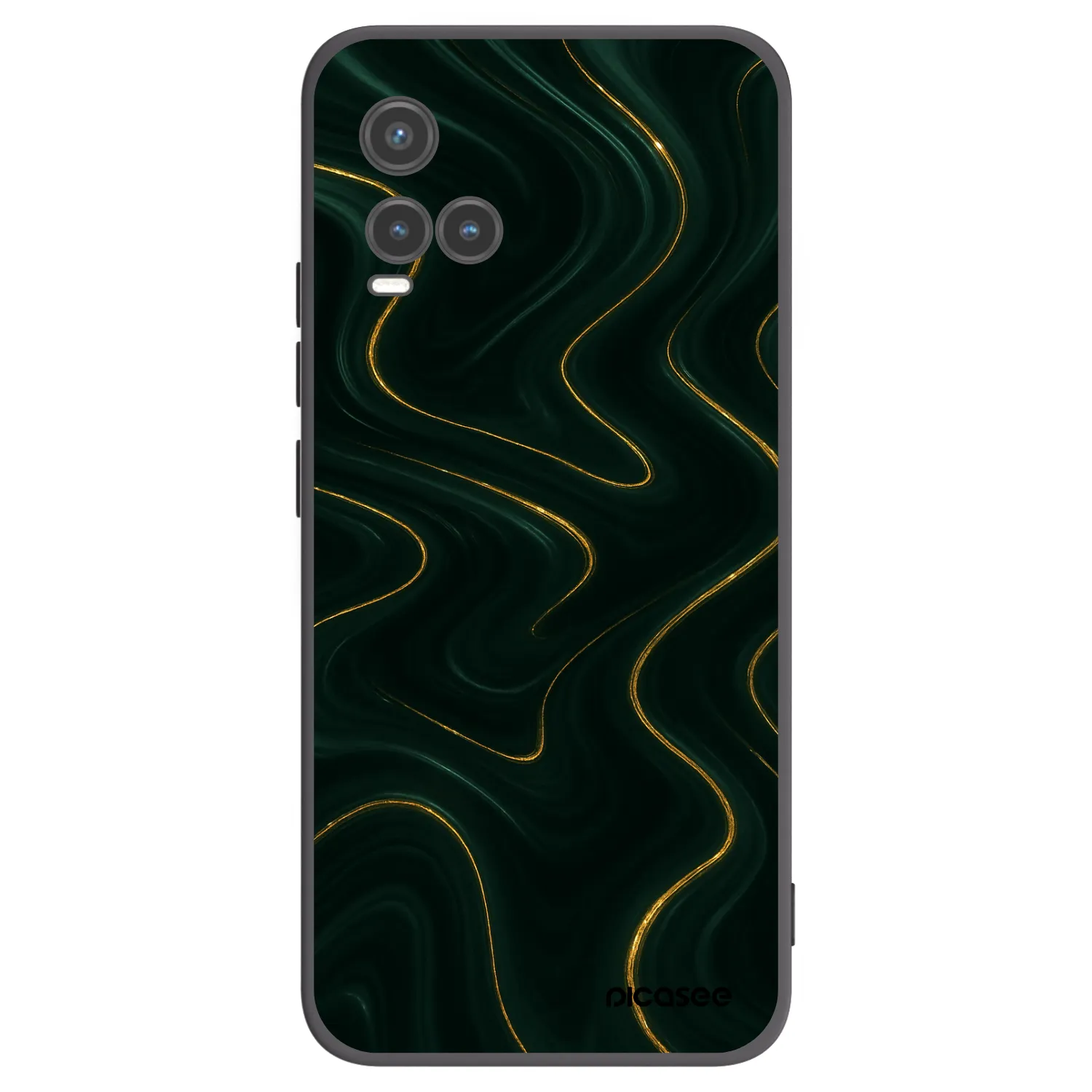 Picasee Vivo Y33s Hülle - Schwarzes Silikon - Vawes