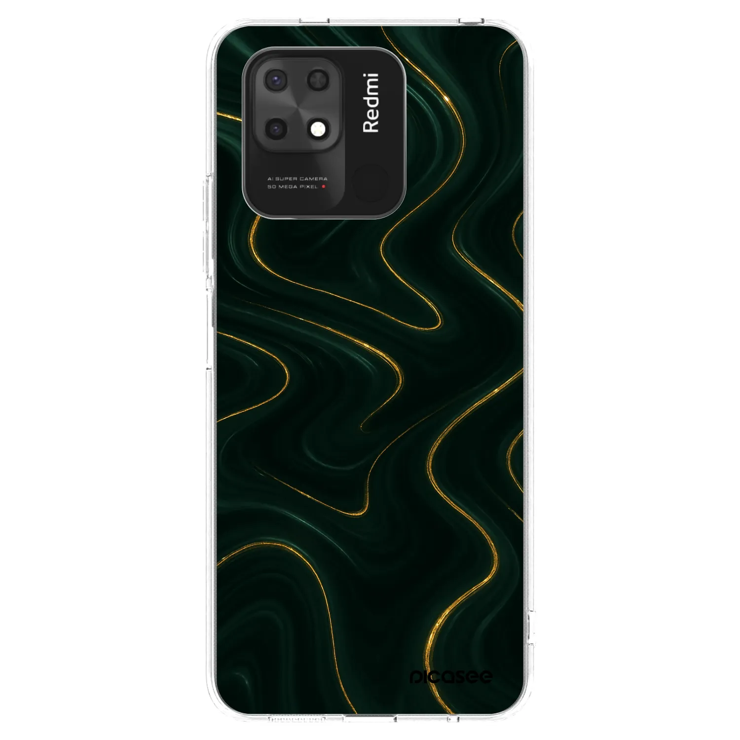Picasee Xiaomi Redmi 10C Hülle - Transparentes Silikon - Vawes