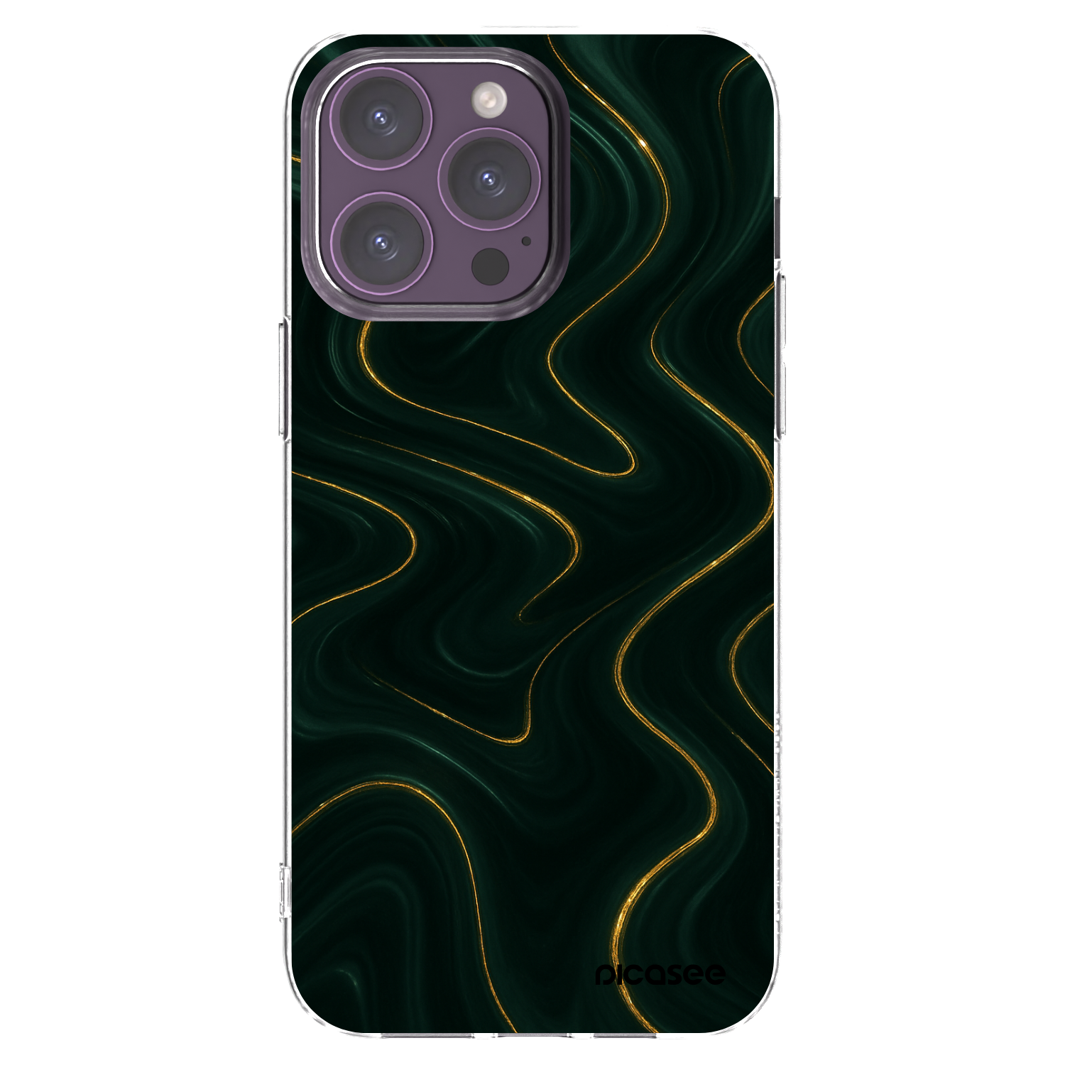 Picasee Apple iPhone 14 Pro Max Hülle - Transparentes Silikon - Vawes