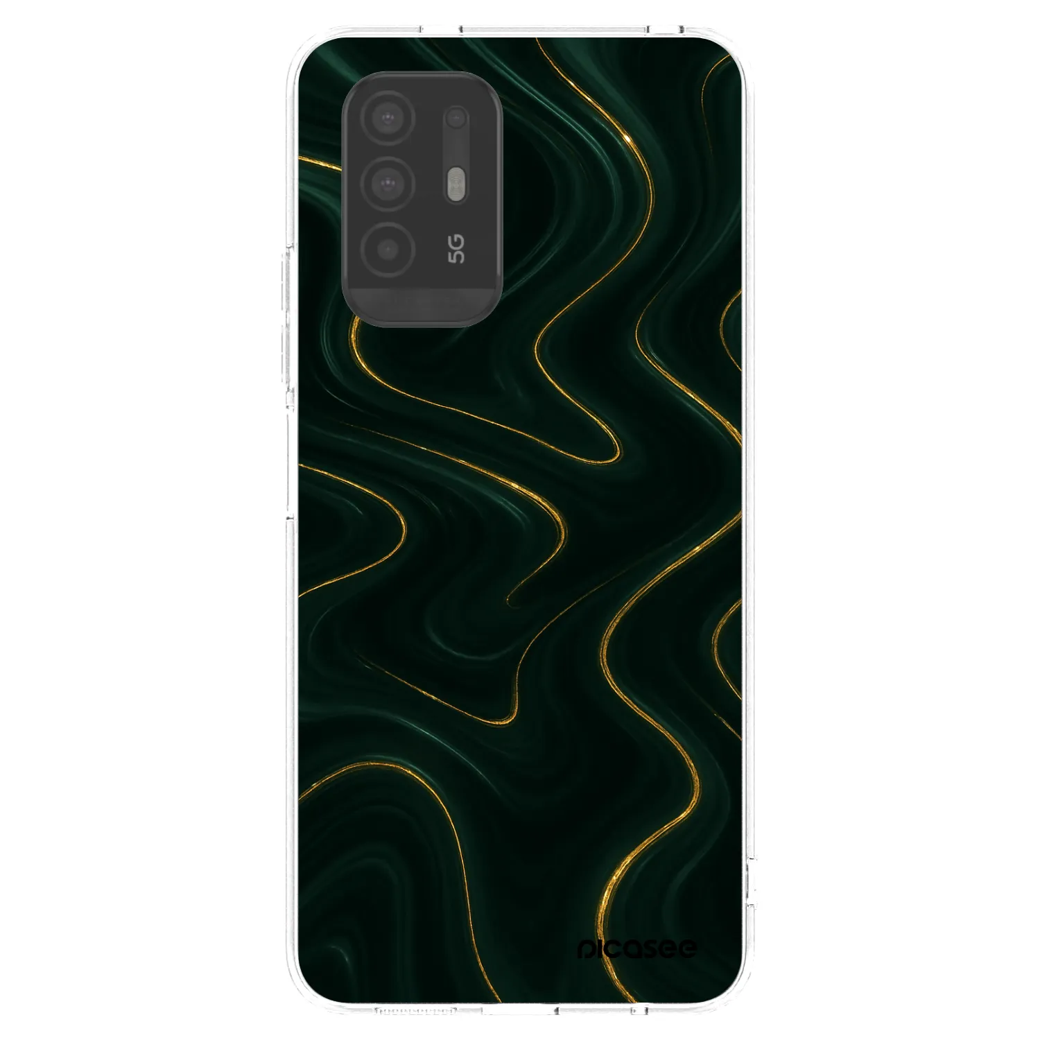 Picasee OPPO A94 5G Hülle - Transparentes Silikon - Vawes