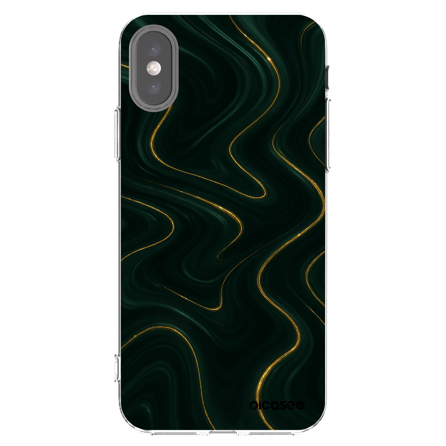 Picasee Apple iPhone X/XS Hülle - Transparentes Silikon - Vawes