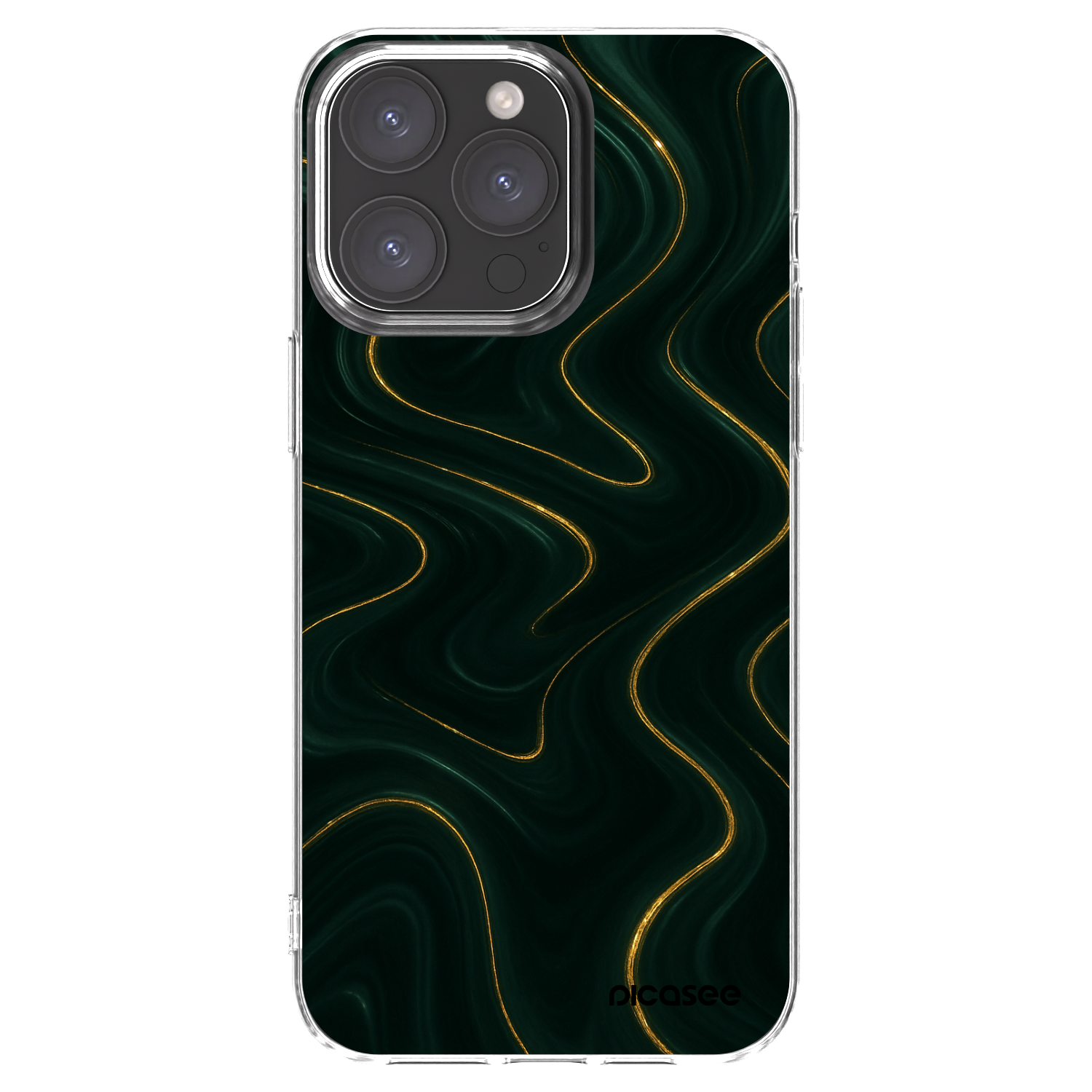 Picasee Apple iPhone 15 Pro Max Hülle - Transparentes Silikon - Vawes