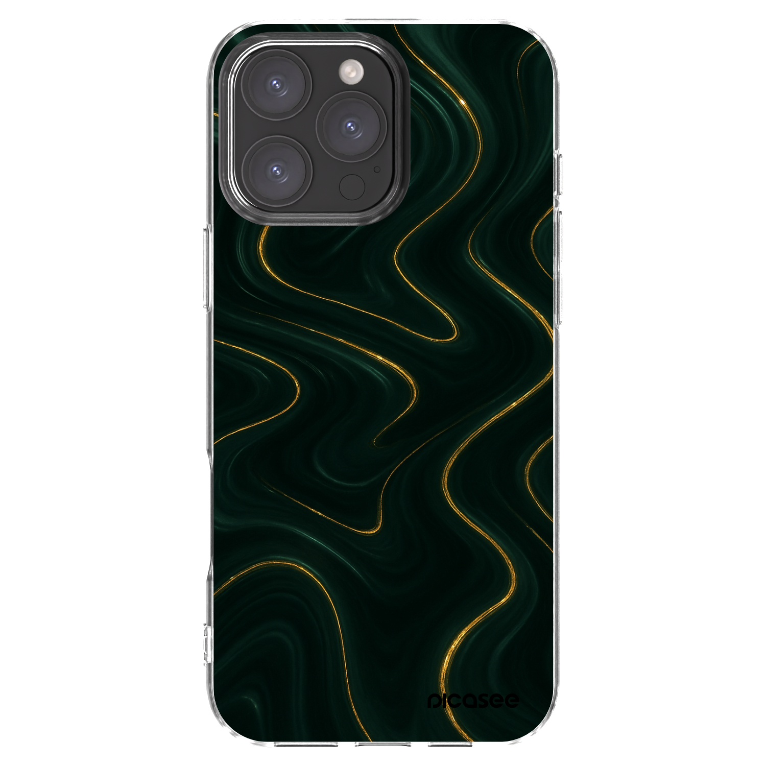 Picasee Apple iPhone 16 Pro Max Hülle - Transparentes Silikon - Vawes